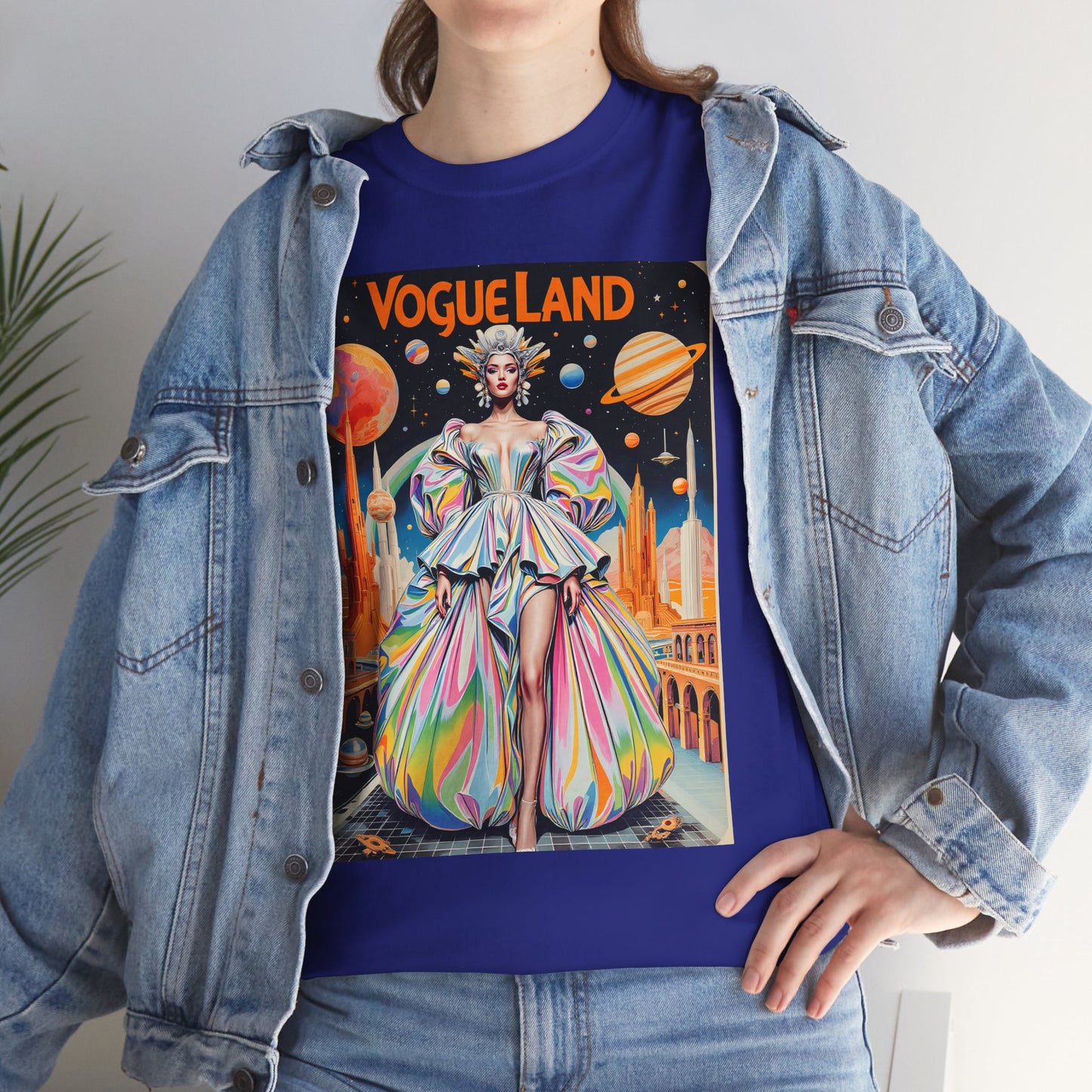Vogue Land Unisex Heavy Cotton Tee - Colorful Graphic Shirt
