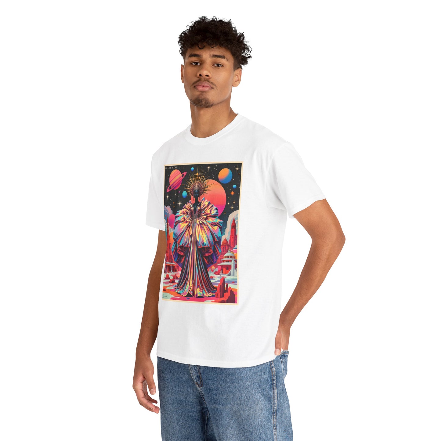 Vogue Land Unisex Heavy Cotton Tee - Colorful Graphic Shirt