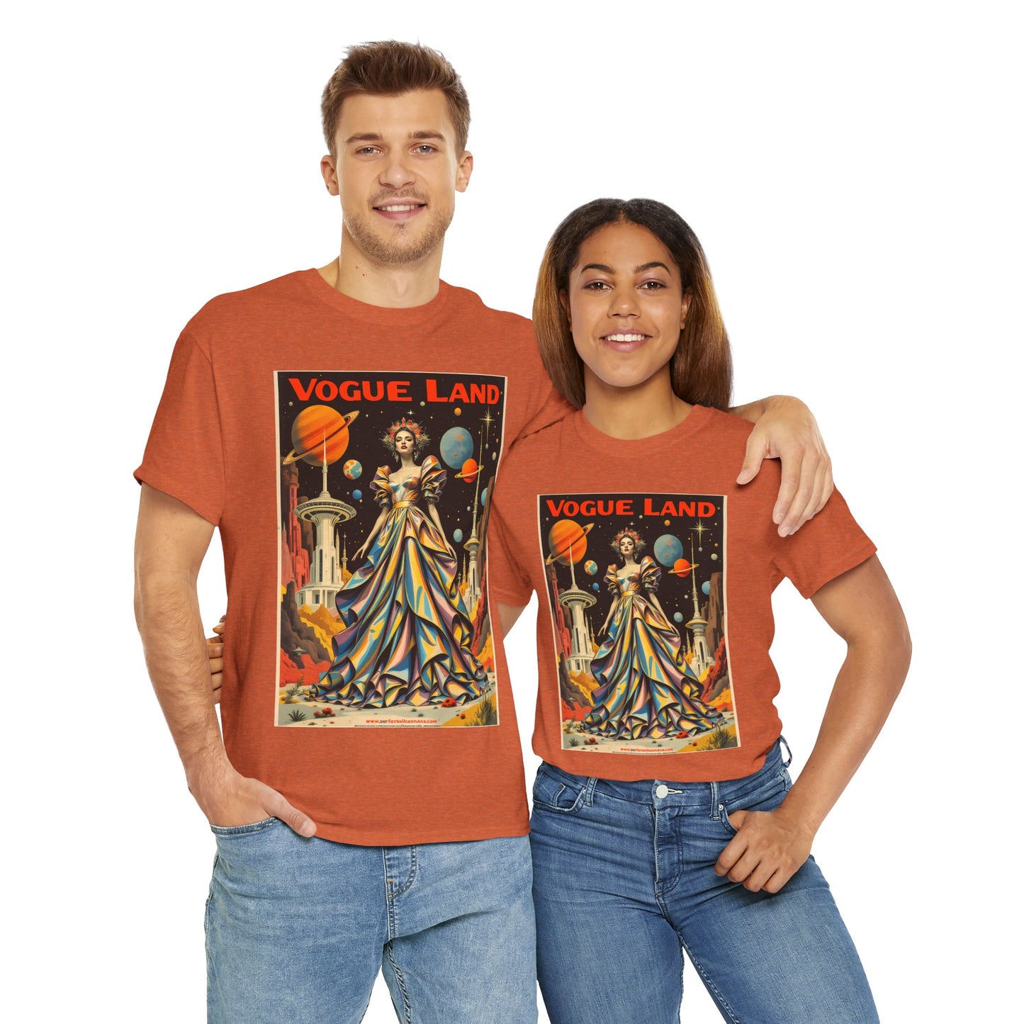 Vogue Land Unisex Heavy Cotton Tee - Colorful Graphic Shirt