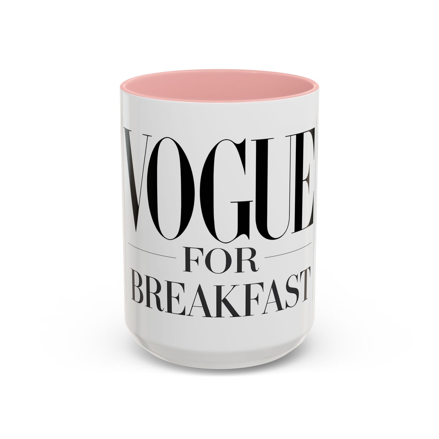 VOGUE For Breakfast Coffee Mug - Stylish Drinkware, Perfect for Breakfast, Gift for Coffee Lovers, Trendy Kitchen Decor