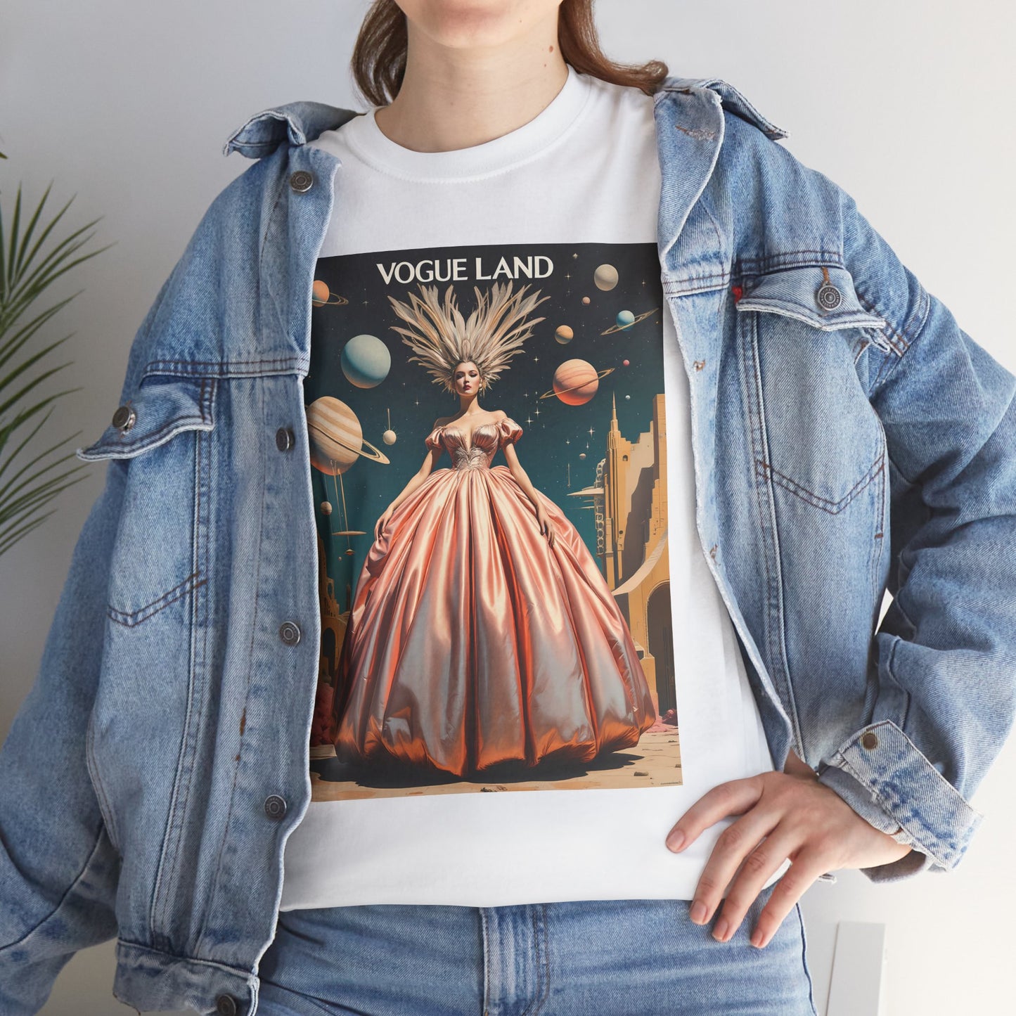 Vogue Land Unisex Heavy Cotton Tee - Colorful Graphic Shirt