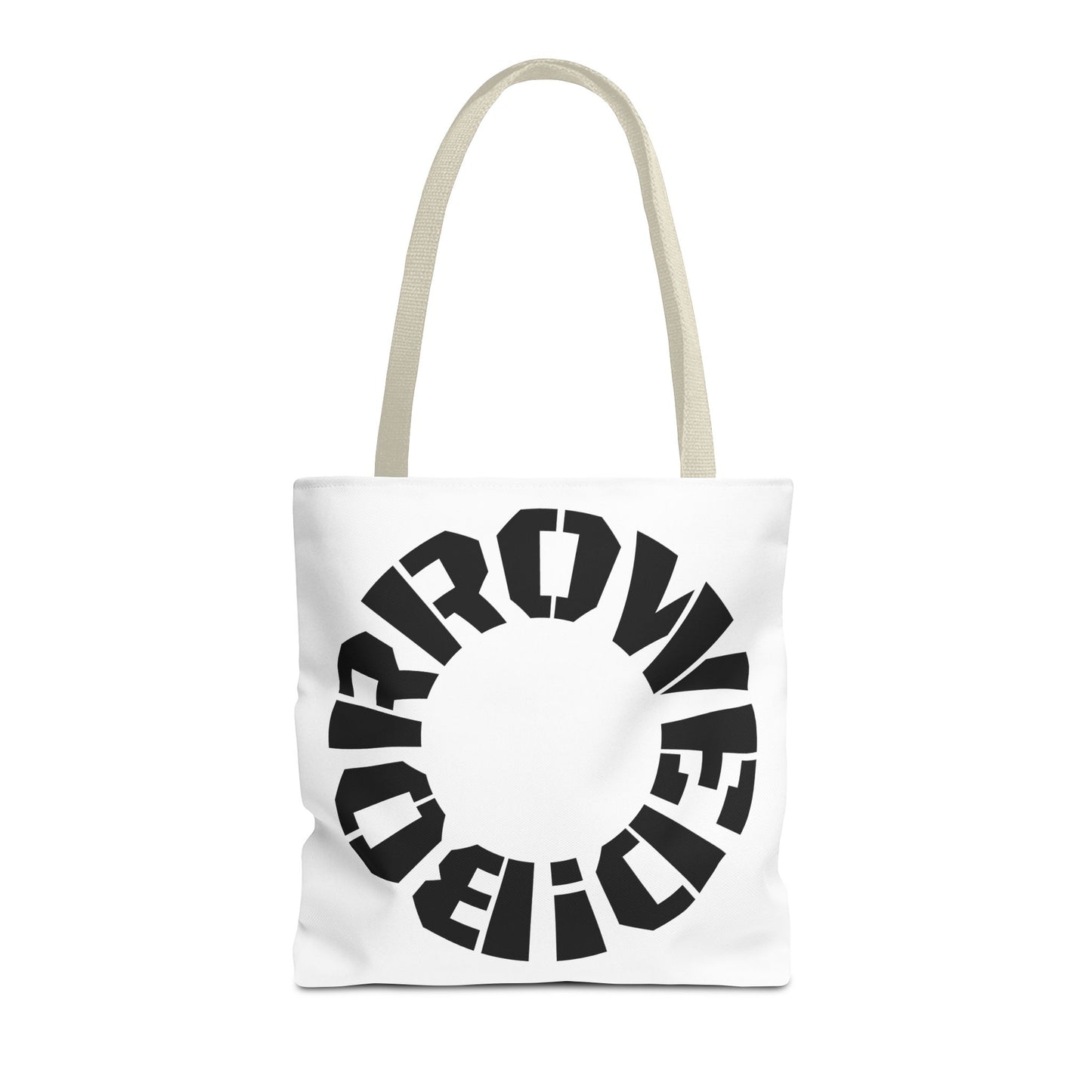 "BORROWED!" Tote Bag (AOP)
