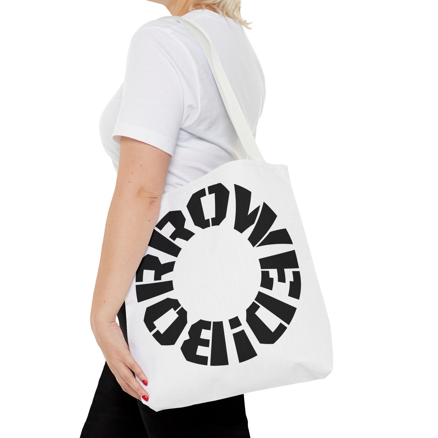 "BORROWED!" Tote Bag (AOP)