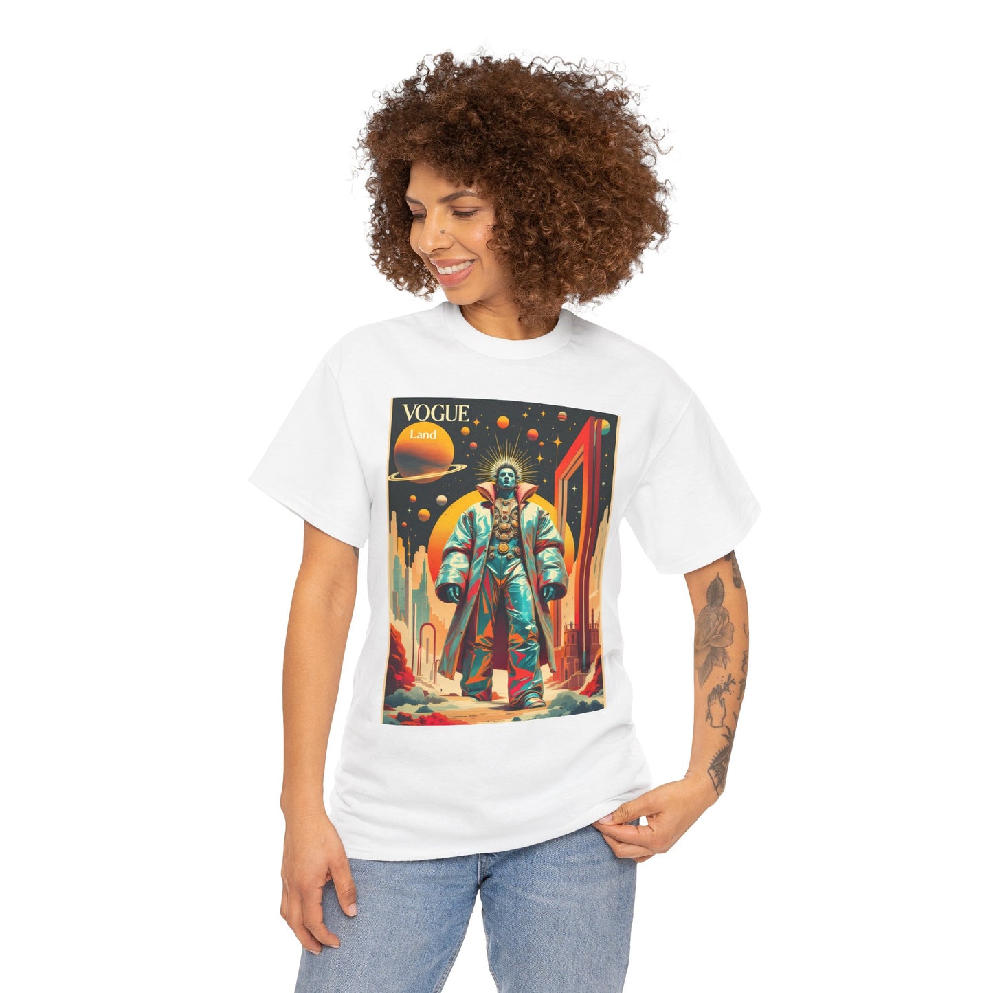 Vogue Land Unisex Heavy Cotton Tee - Colorful Graphic Shirt