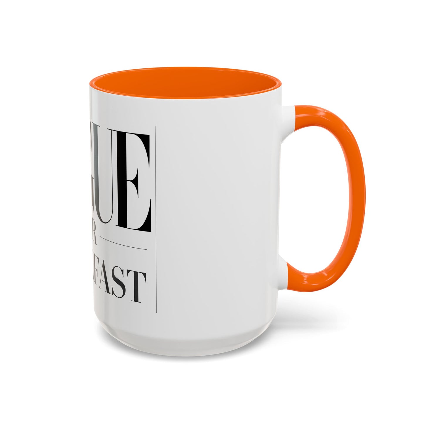 VOGUE For Breakfast Coffee Mug - Stylish Drinkware, Perfect for Breakfast, Gift for Coffee Lovers, Trendy Kitchen Decor