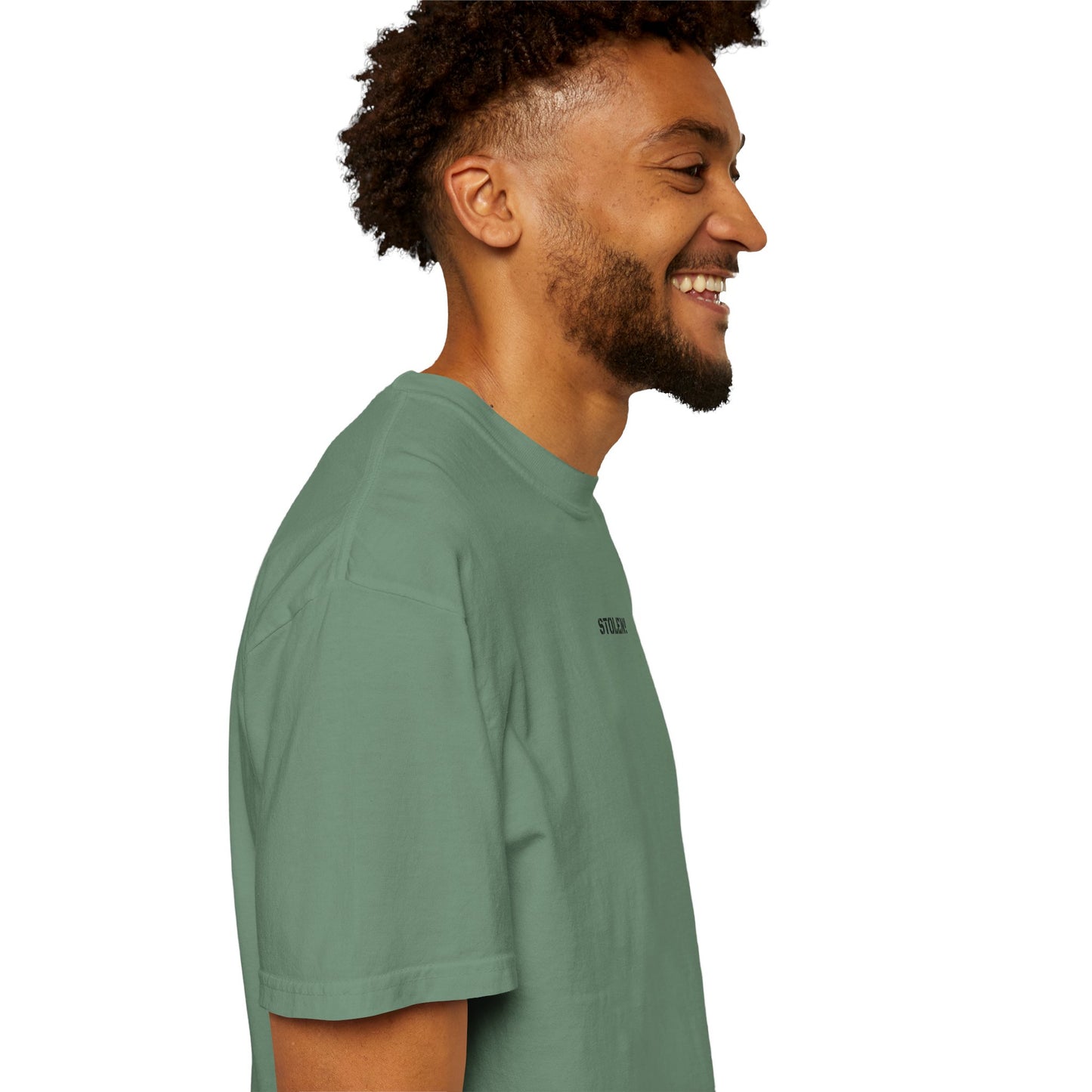 STOLEN! Unisex Garment-Dyed T-shirt with mini text