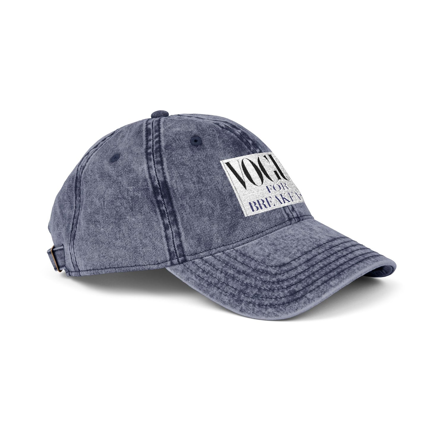 Vintage - 'VOGUE FOR BREAKFAST' Embroidered Adjustable Hat