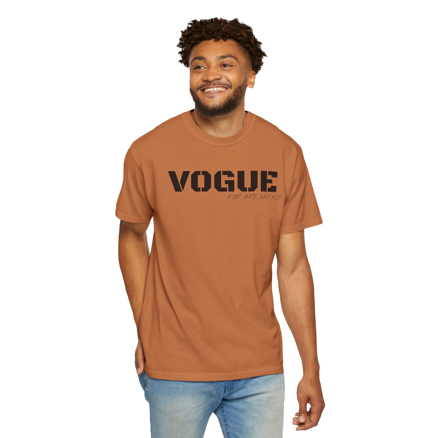 VOGUE For Breakfast Unisex Garment-Dyed T-shirt