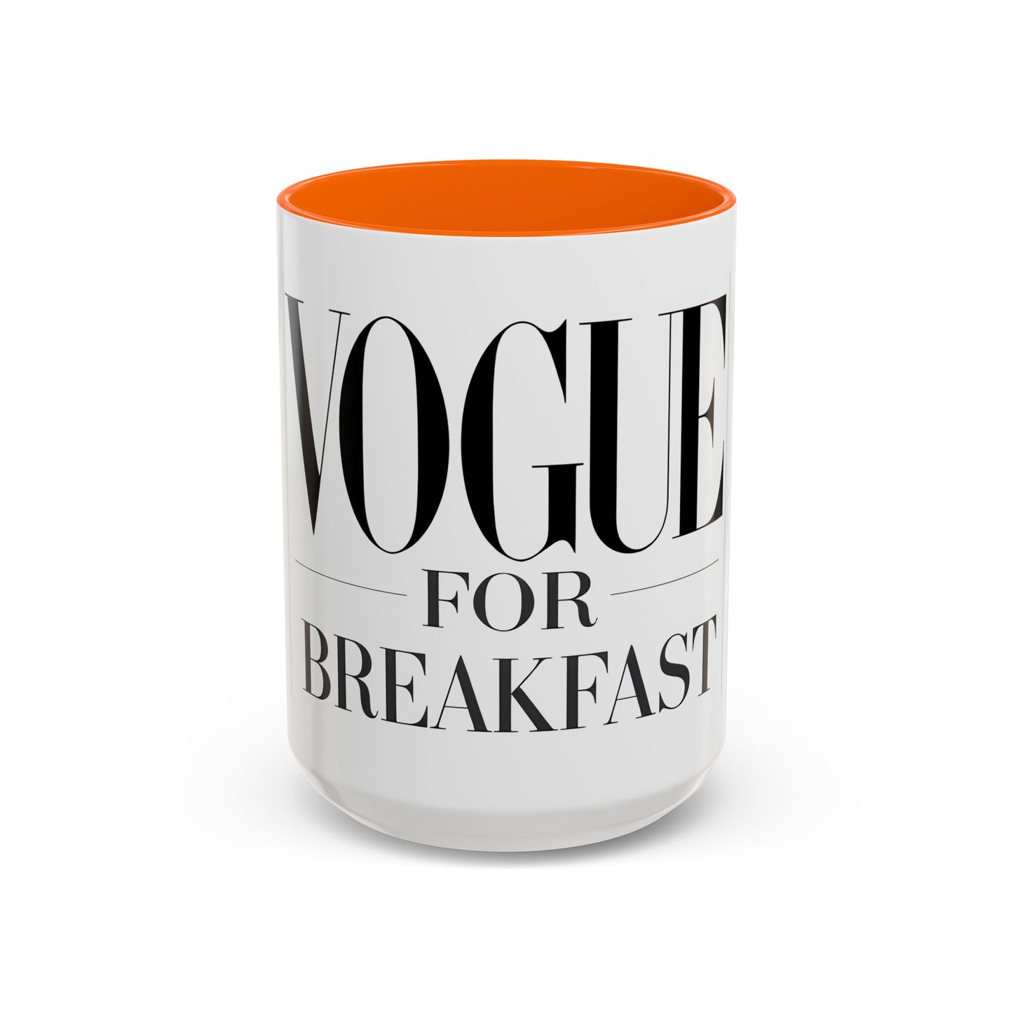 VOGUE For Breakfast Coffee Mug - Stylish Drinkware, Perfect for Breakfast, Gift for Coffee Lovers, Trendy Kitchen Decor