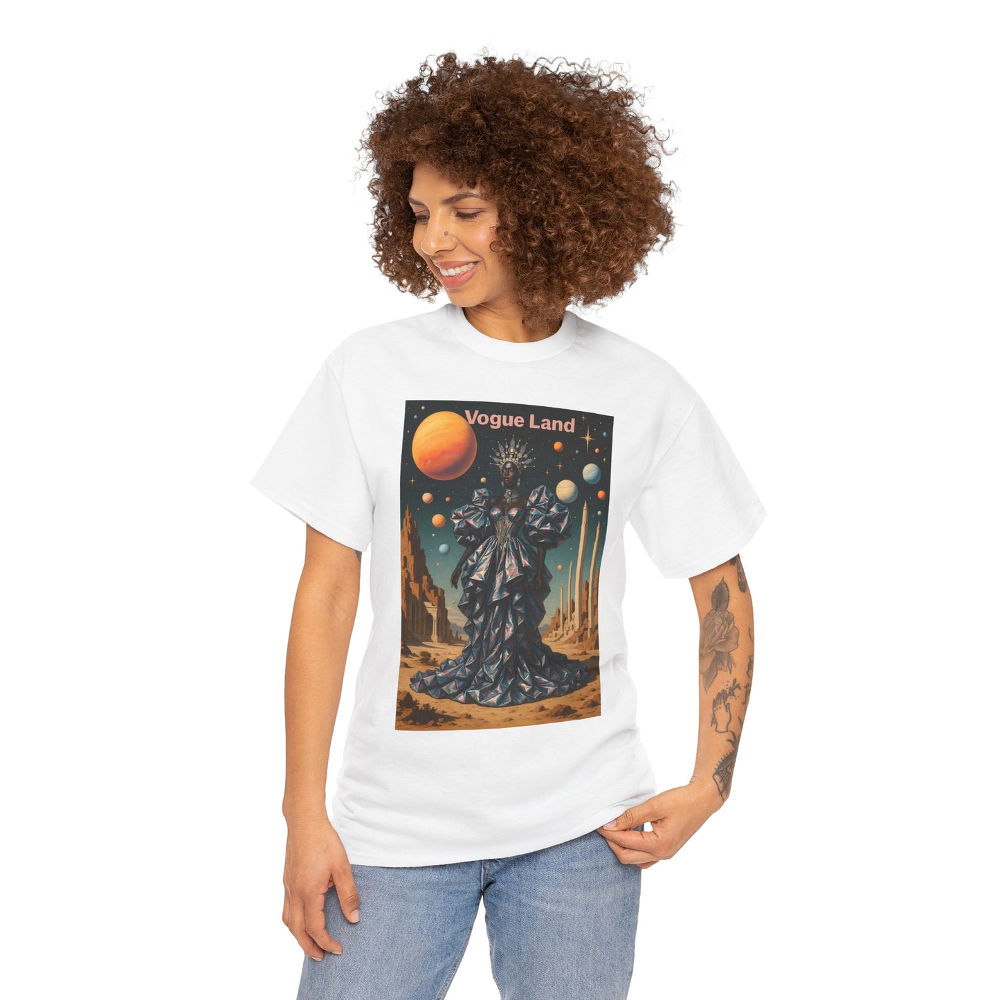 Vogue Land Unisex Heavy Cotton Tee - Colorful Graphic Shirt