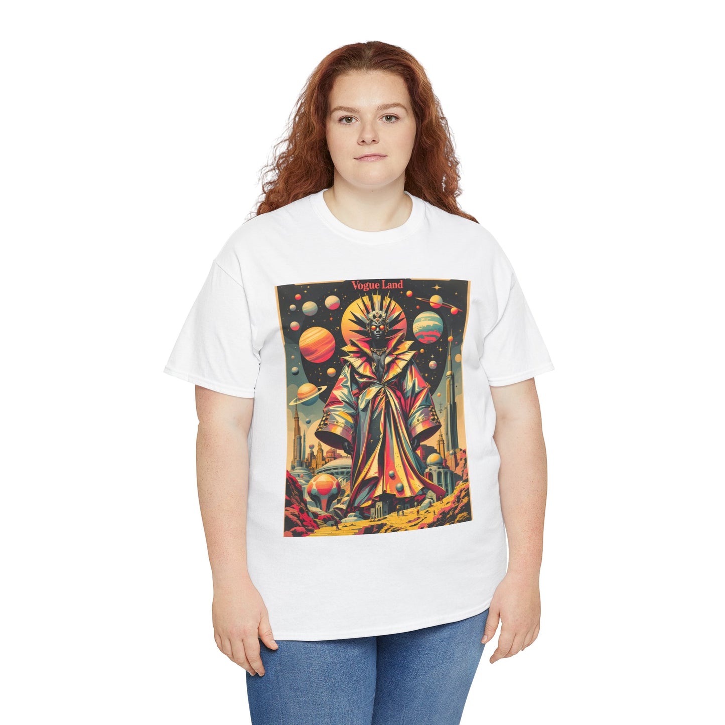 Vogue Land Unisex Heavy Cotton Tee - Colorful Graphic Shirt