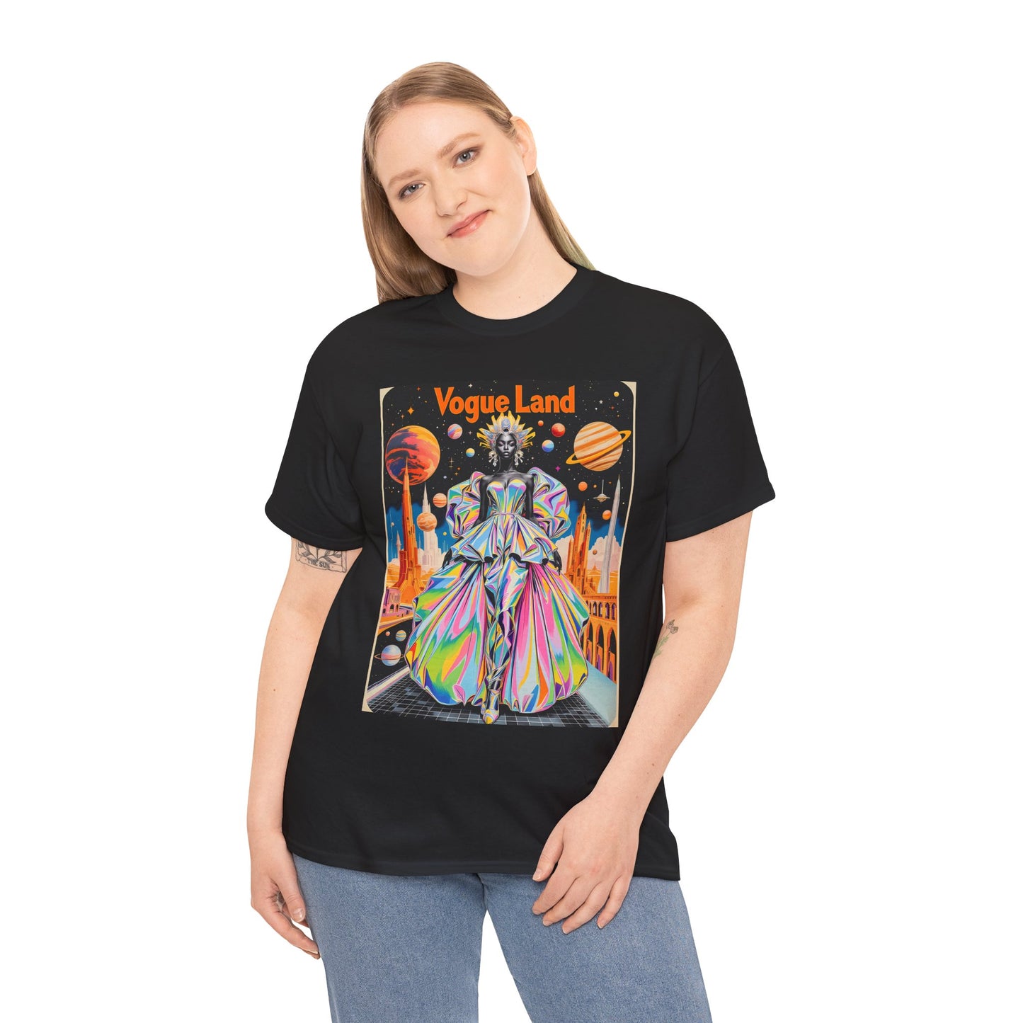 Vogue Land Unisex Heavy Cotton Tee - Colorful Graphic Shirt