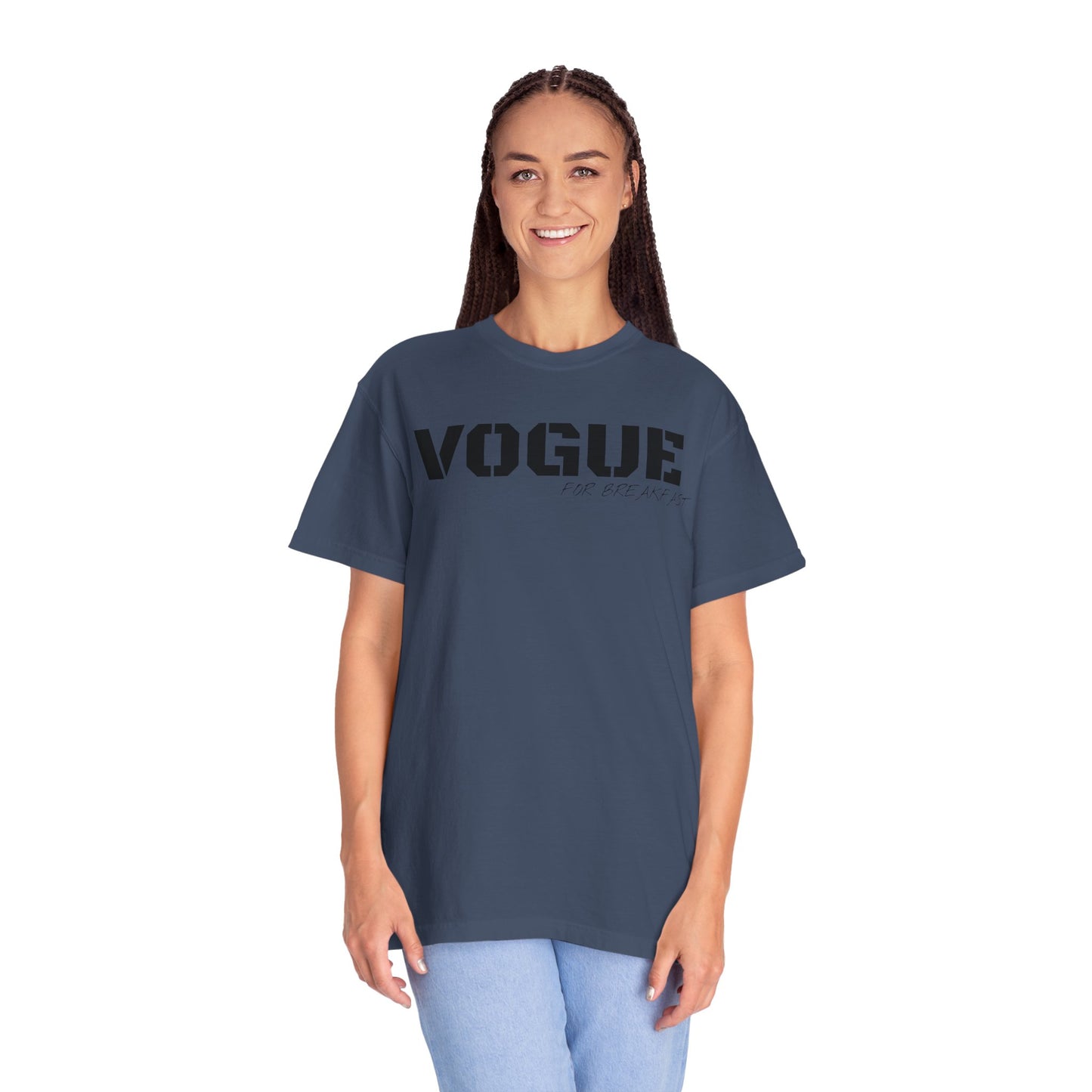 VOGUE For Breakfast Unisex Garment-Dyed T-shirt