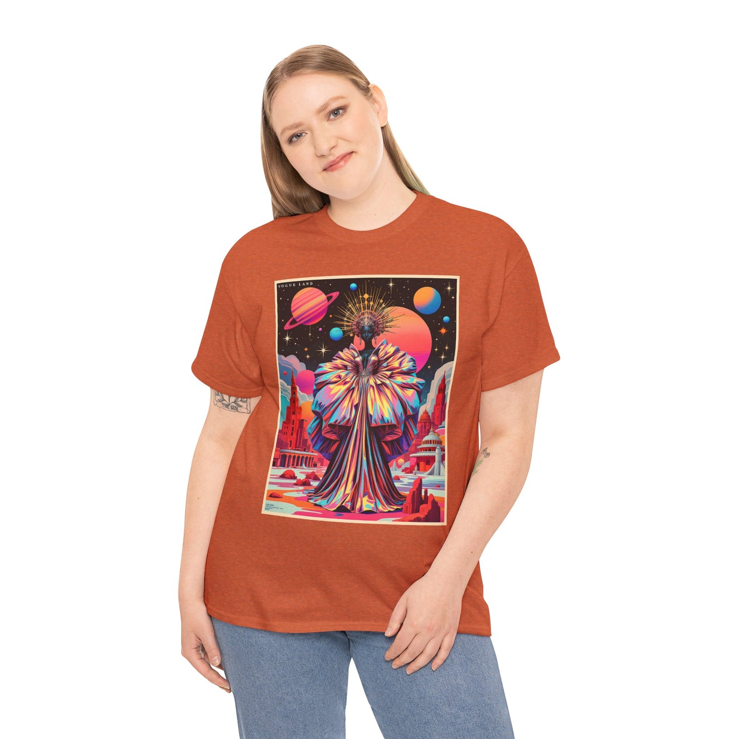 Vogue Land Unisex Heavy Cotton Tee - Colorful Graphic Shirt