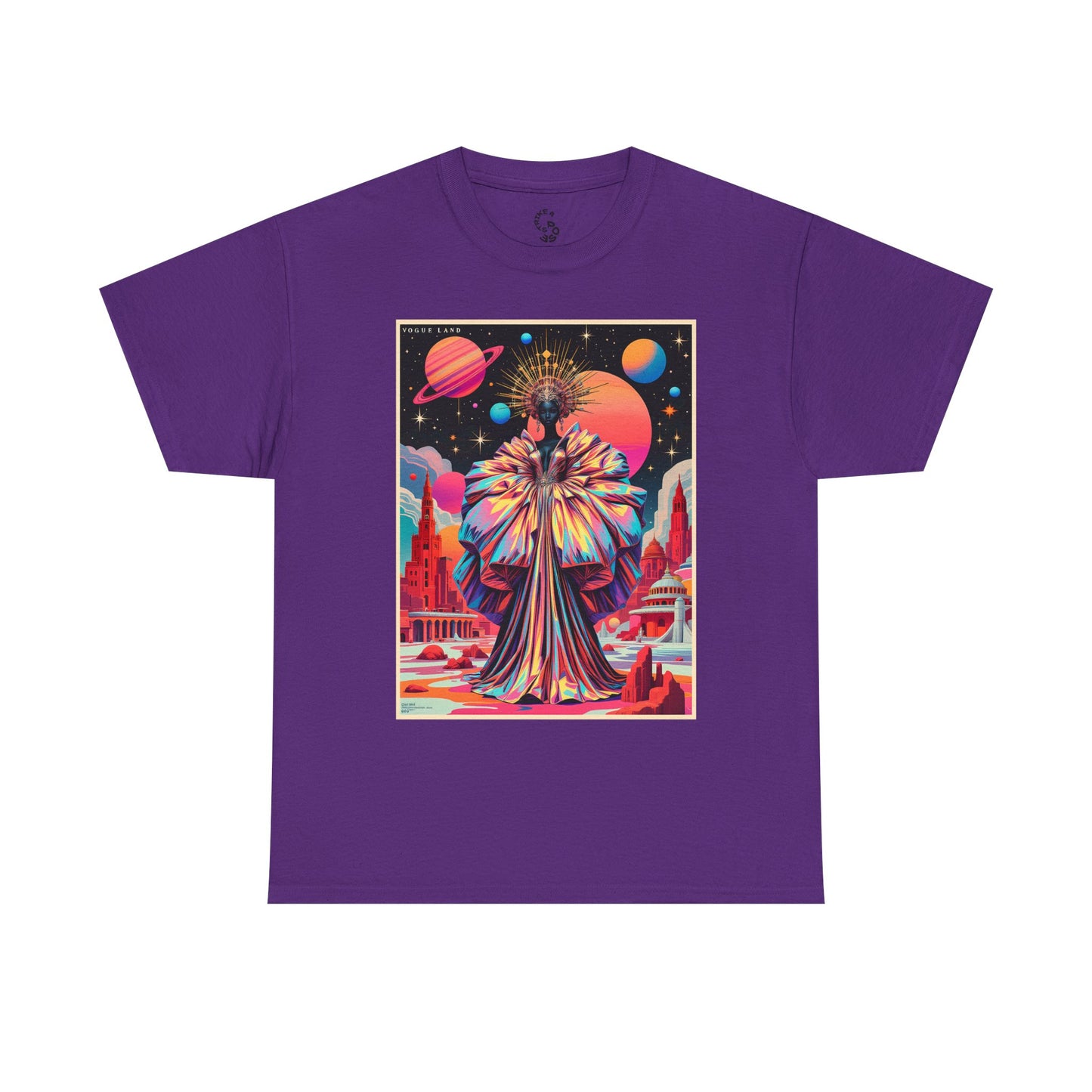 Vogue Land Unisex Heavy Cotton Tee - Colorful Graphic Shirt