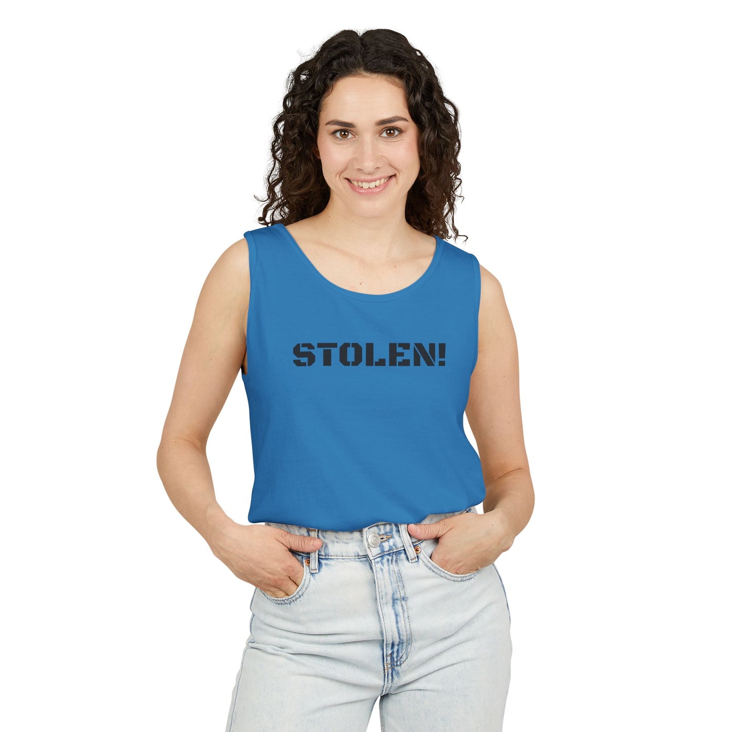STOLEN! Unisex Garment-Dyed Tank Top - Casual Summer Style