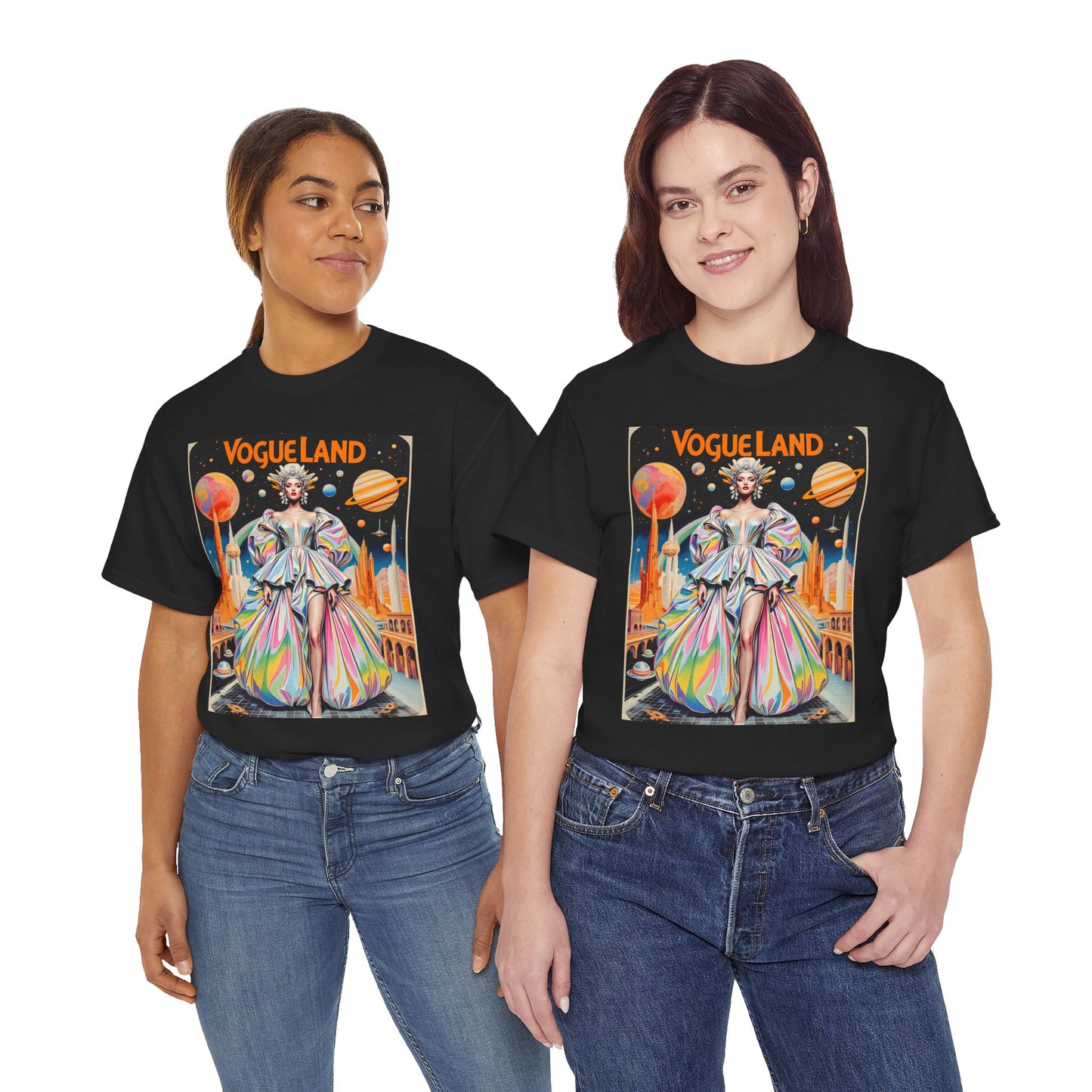 Vogue Land Unisex Heavy Cotton Tee - Colorful Graphic Shirt
