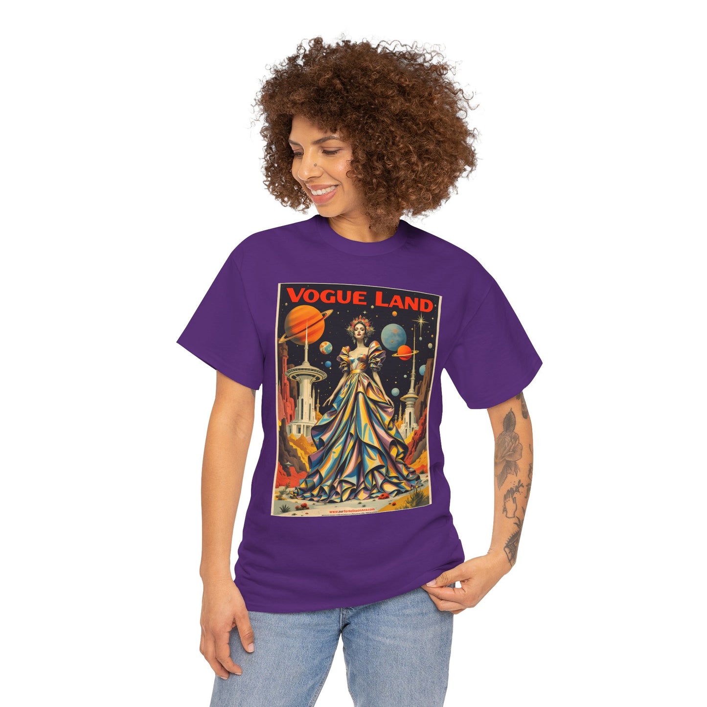 Vogue Land Unisex Heavy Cotton Tee - Colorful Graphic Shirt