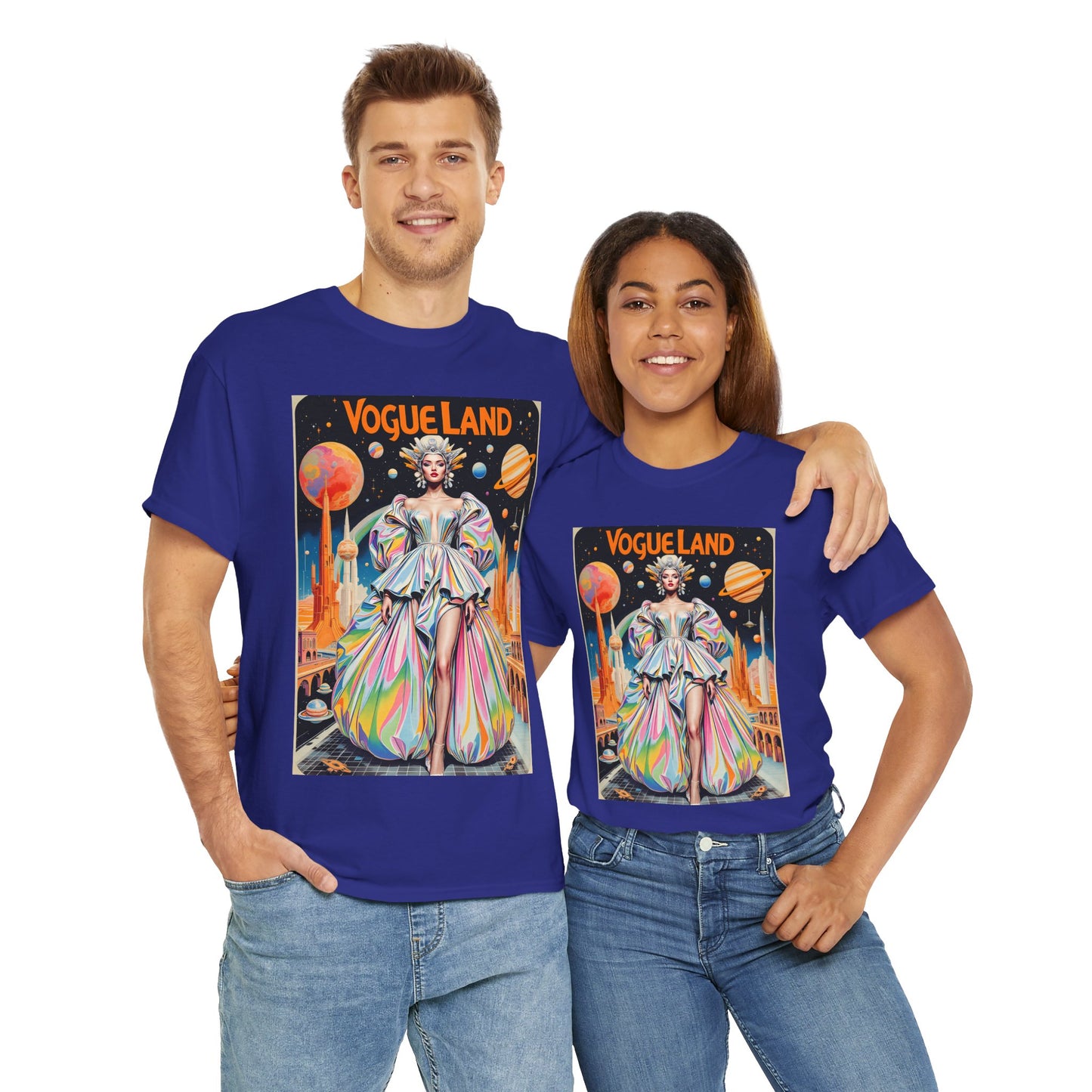 Vogue Land Unisex Heavy Cotton Tee - Colorful Graphic Shirt