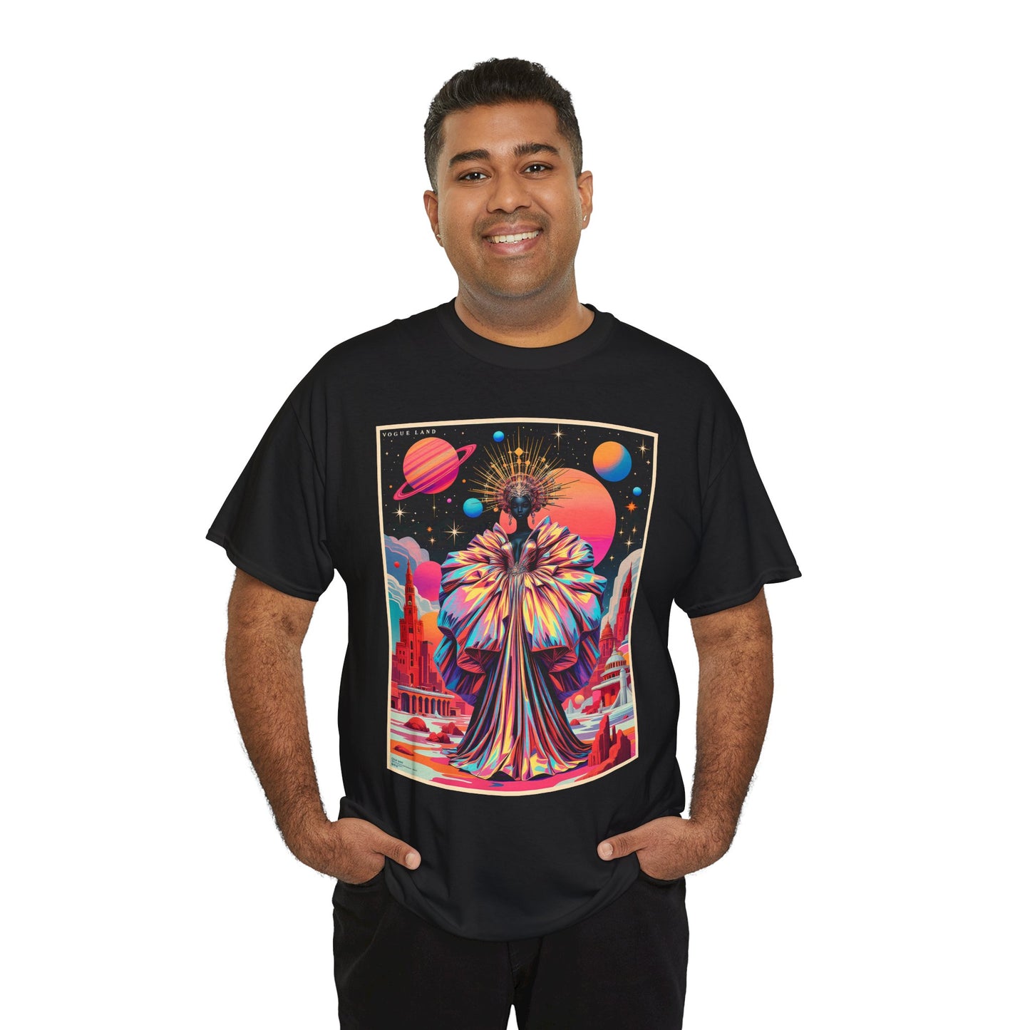 Vogue Land Unisex Heavy Cotton Tee - Colorful Graphic Shirt