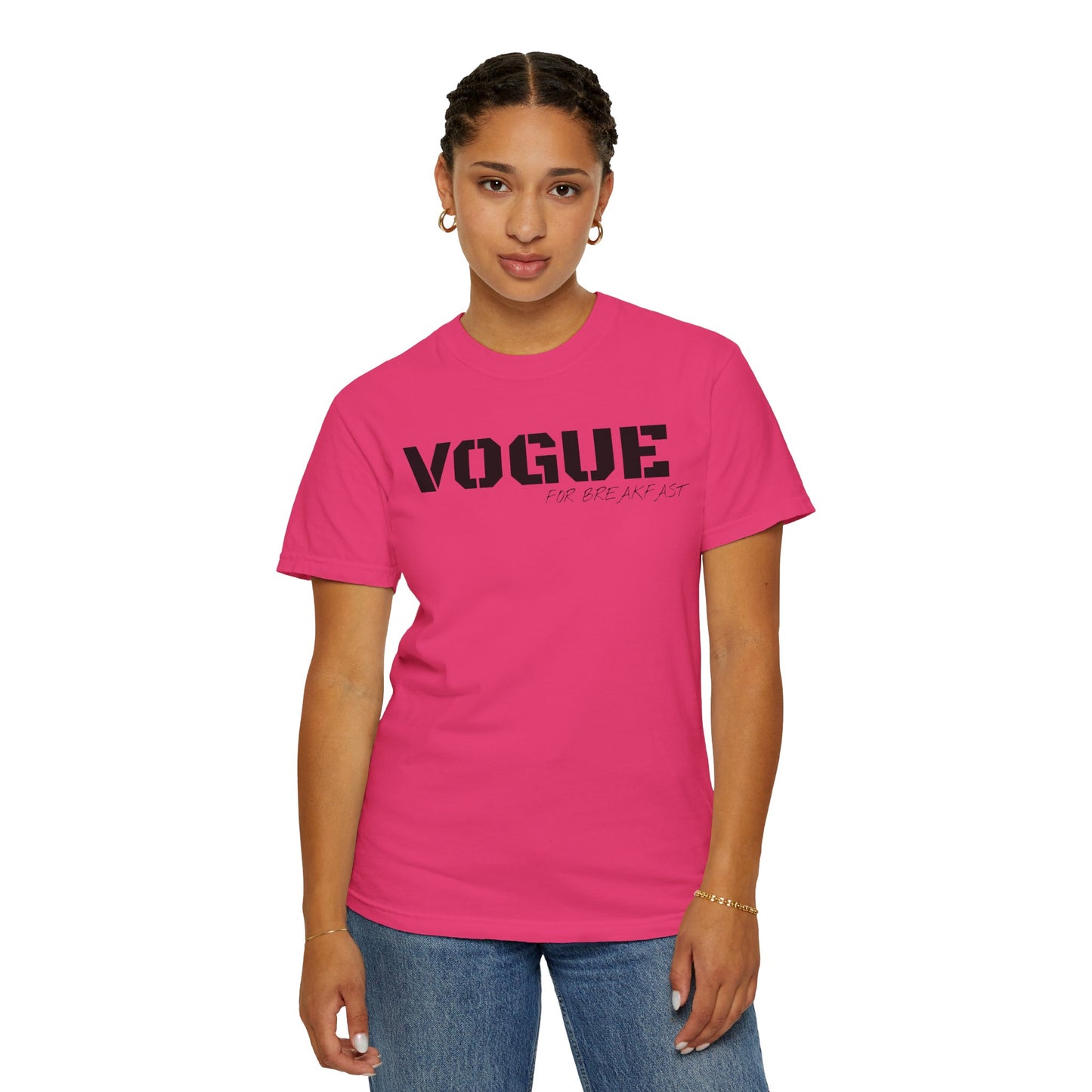 VOGUE For Breakfast Unisex Garment-Dyed T-shirt