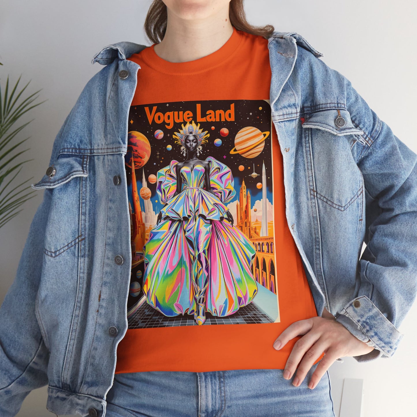 Vogue Land Unisex Heavy Cotton Tee - Colorful Graphic Shirt