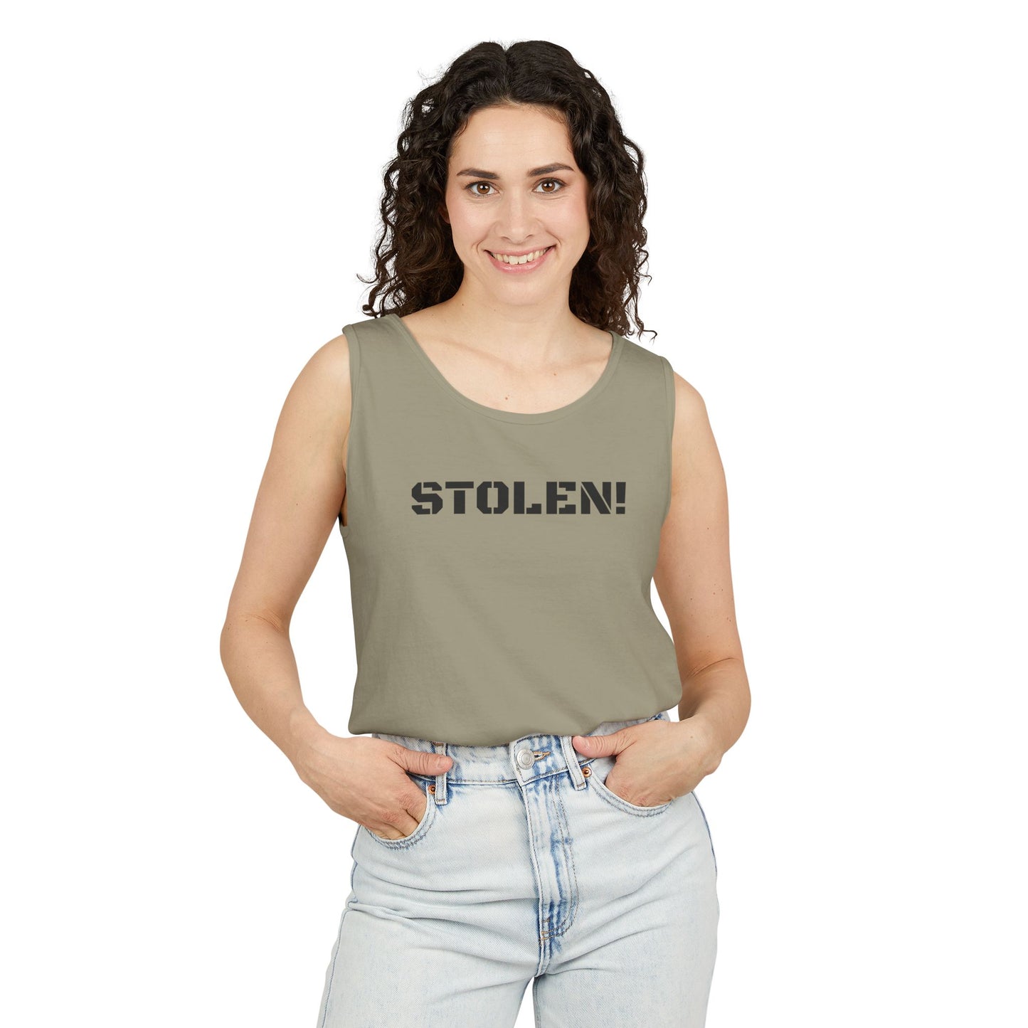 STOLEN! Unisex Garment-Dyed Tank Top - Casual Summer Style