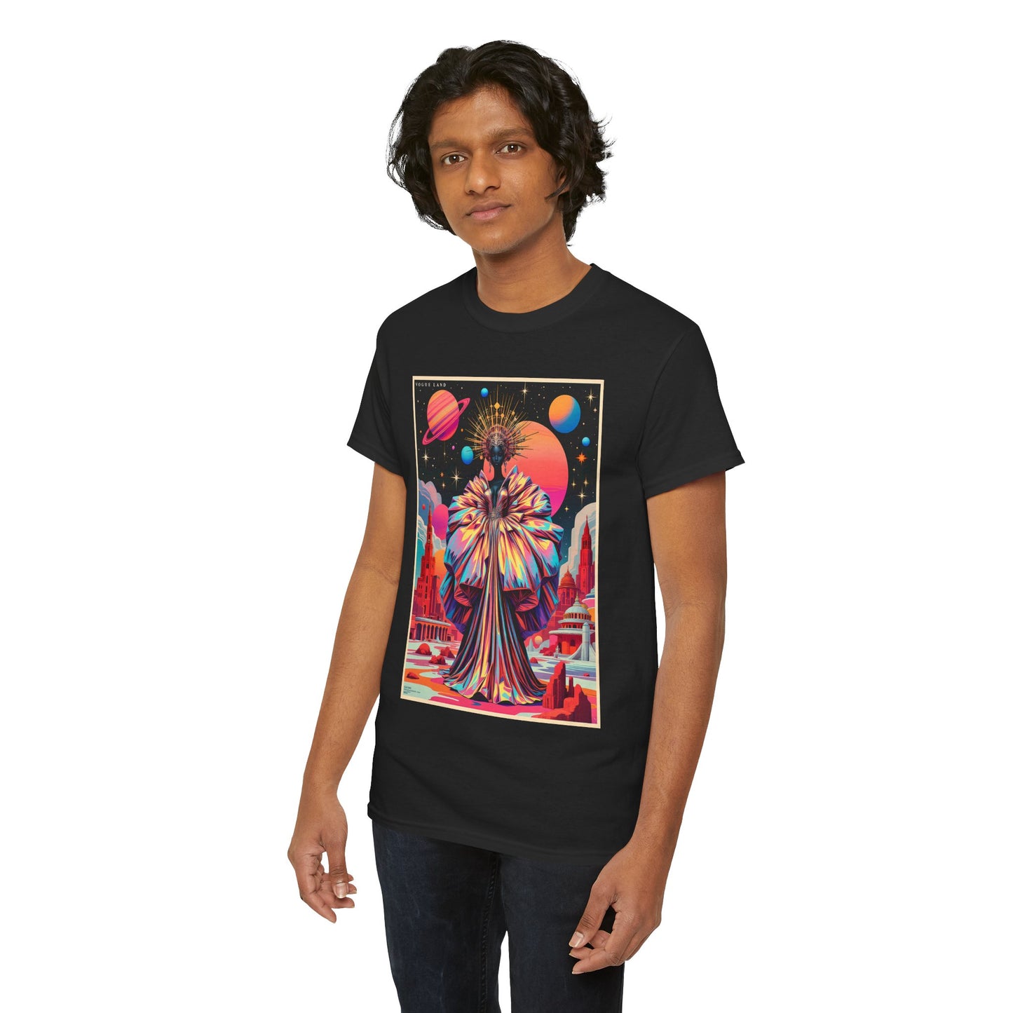 Vogue Land Unisex Heavy Cotton Tee - Colorful Graphic Shirt