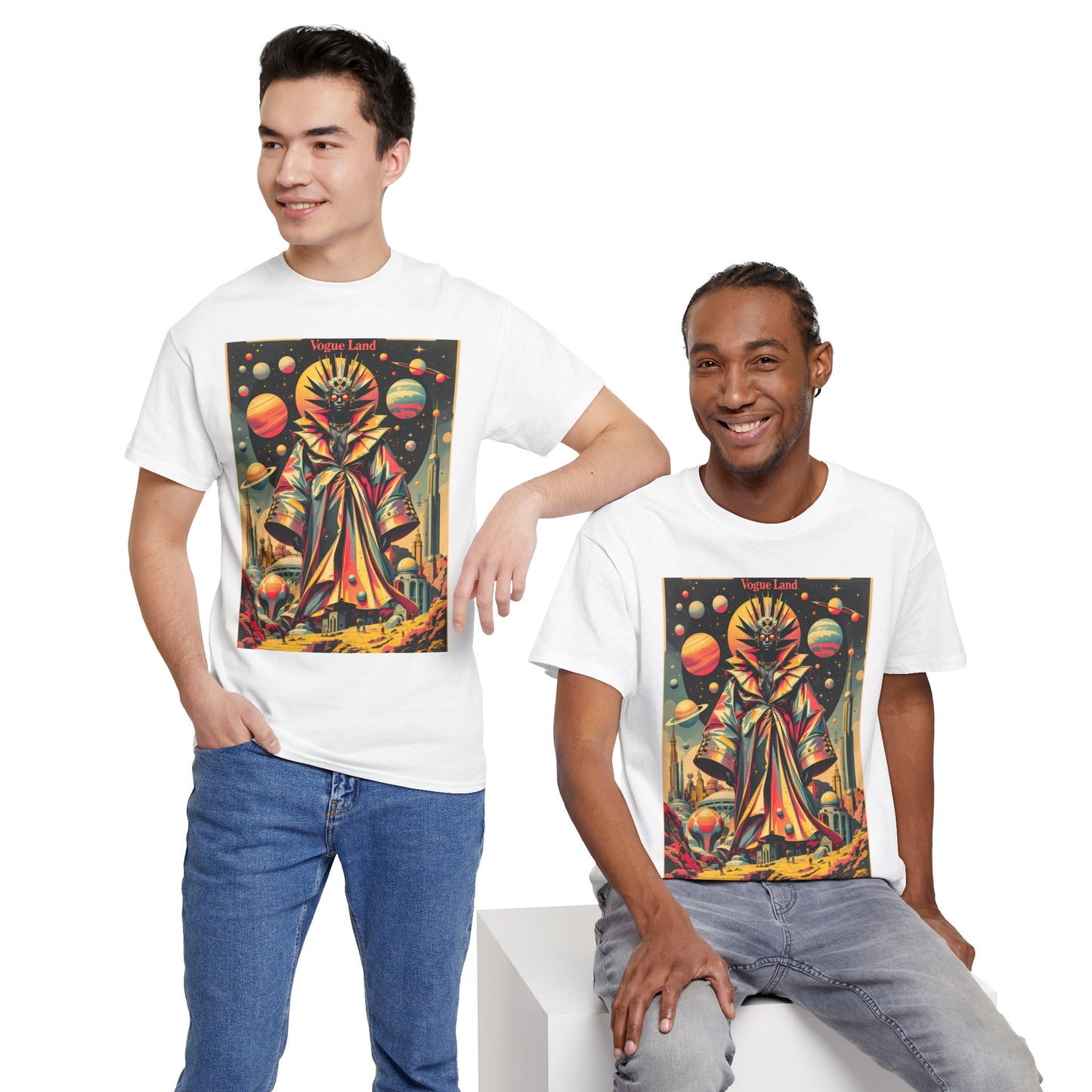 Vogue Land Unisex Heavy Cotton Tee - Colorful Graphic Shirt