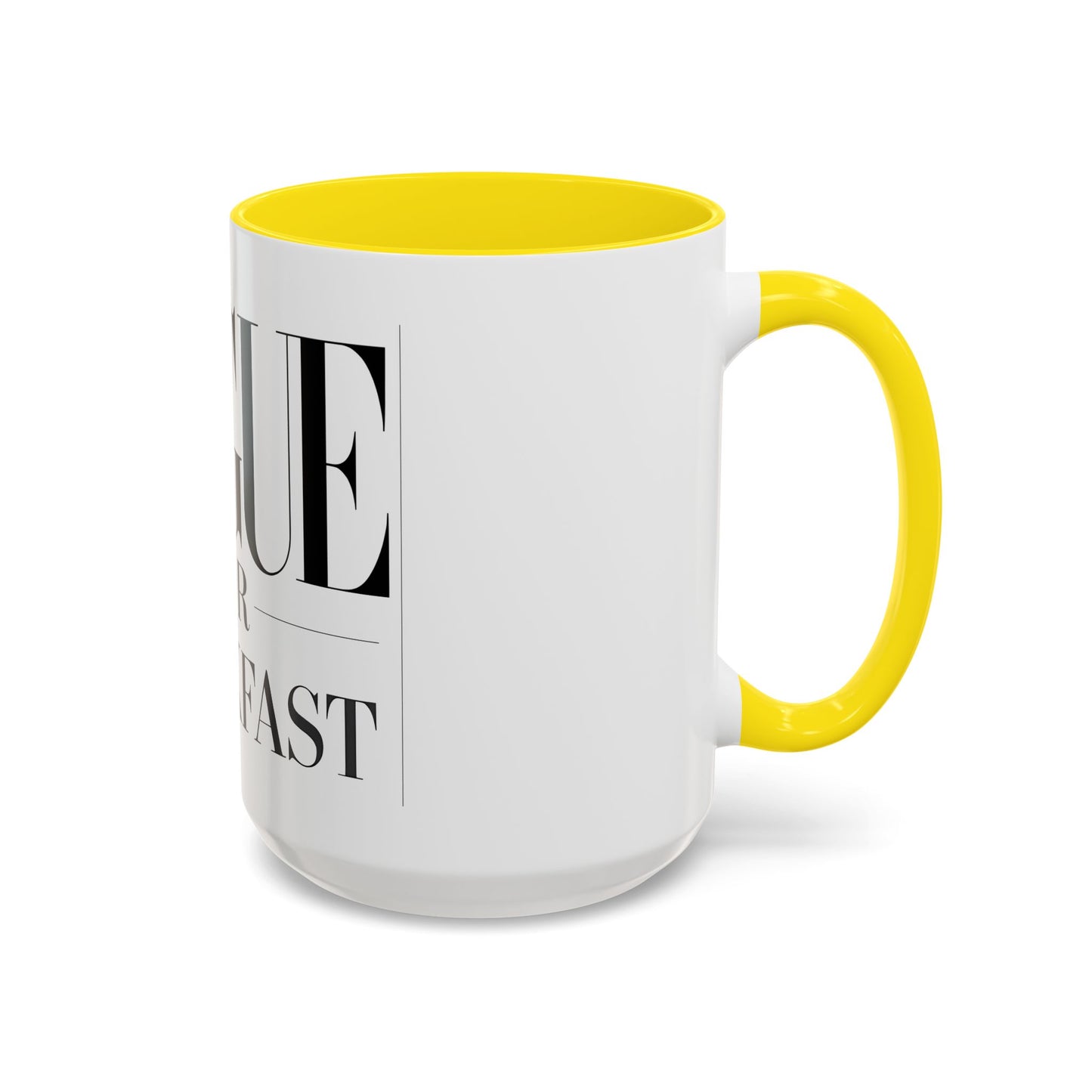 VOGUE For Breakfast Coffee Mug - Stylish Drinkware, Perfect for Breakfast, Gift for Coffee Lovers, Trendy Kitchen Decor