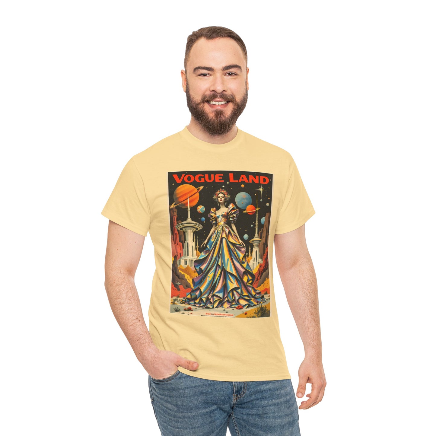 Vogue Land Unisex Heavy Cotton Tee - Colorful Graphic Shirt