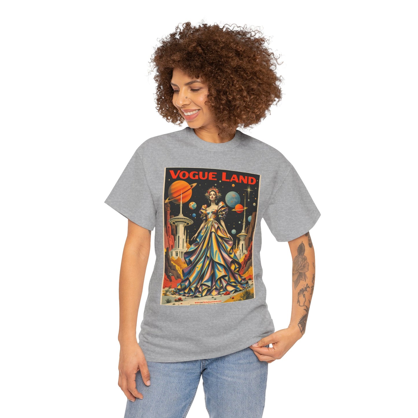 Vogue Land Unisex Heavy Cotton Tee - Colorful Graphic Shirt