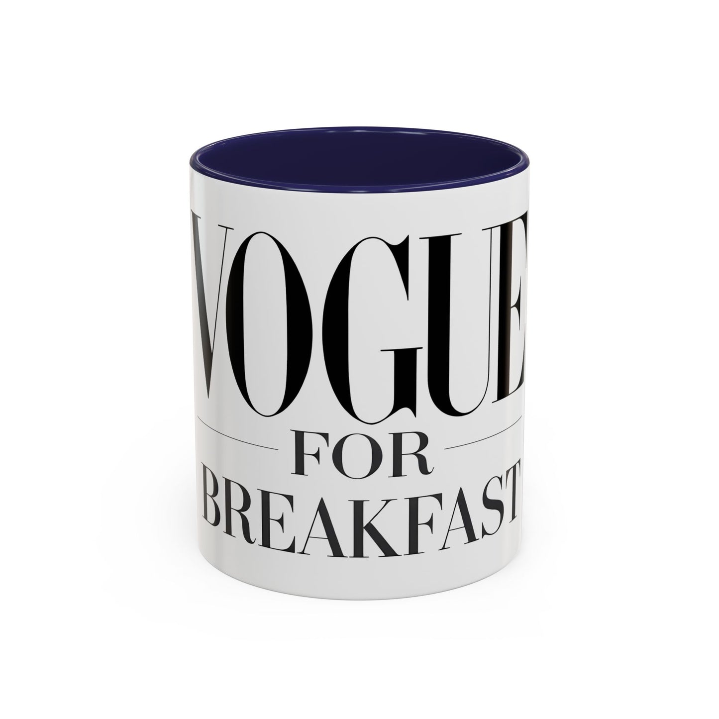 VOGUE For Breakfast Coffee Mug - Stylish Drinkware, Perfect for Breakfast, Gift for Coffee Lovers, Trendy Kitchen Decor
