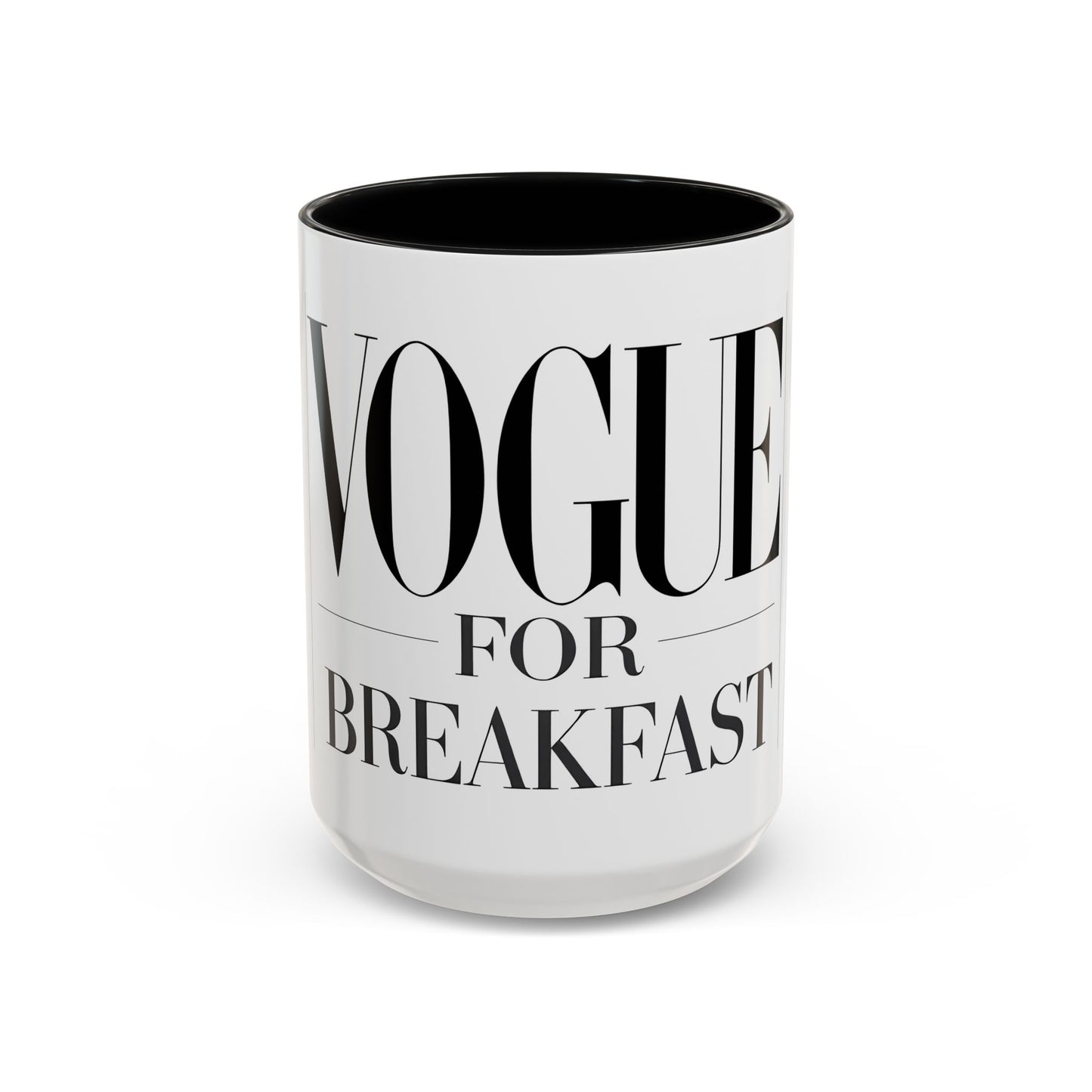 VOGUE For Breakfast Coffee Mug - Stylish Drinkware, Perfect for Breakfast, Gift for Coffee Lovers, Trendy Kitchen Decor