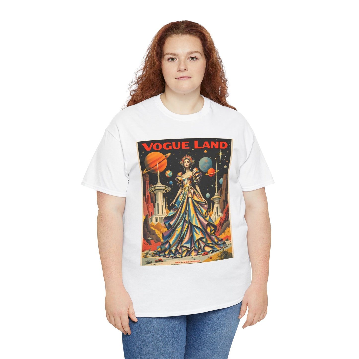 Vogue Land Unisex Heavy Cotton Tee - Colorful Graphic Shirt