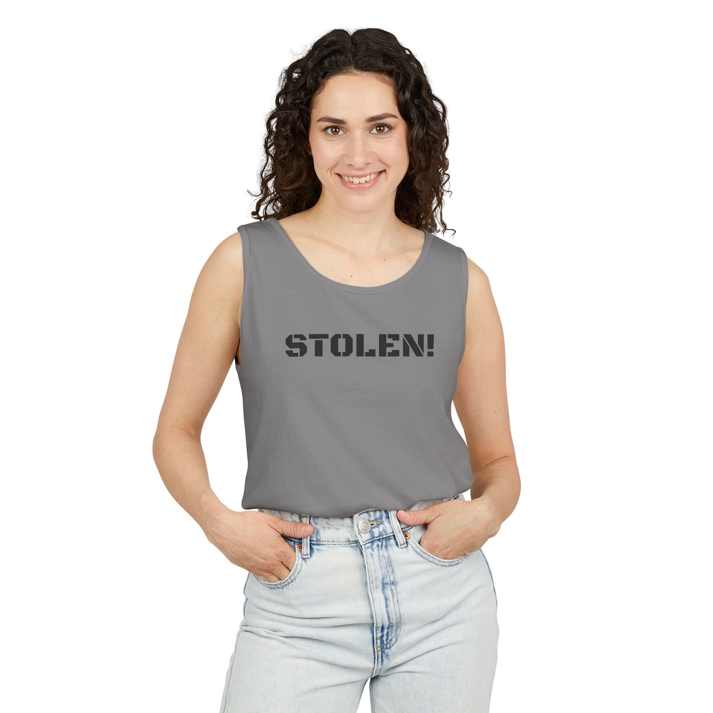 STOLEN! Unisex Garment-Dyed Tank Top - Casual Summer Style