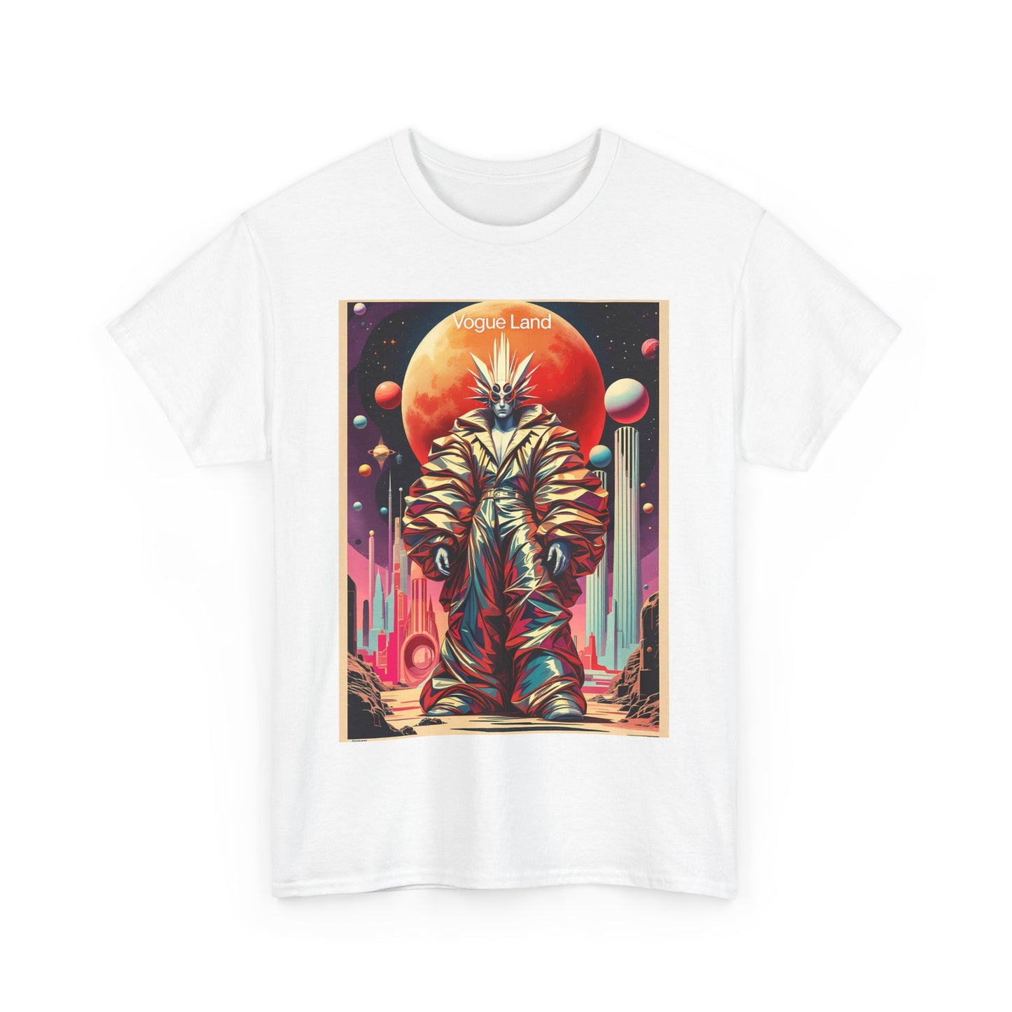 Vogue Land Unisex Heavy Cotton Tee - Colorful Graphic Shirt