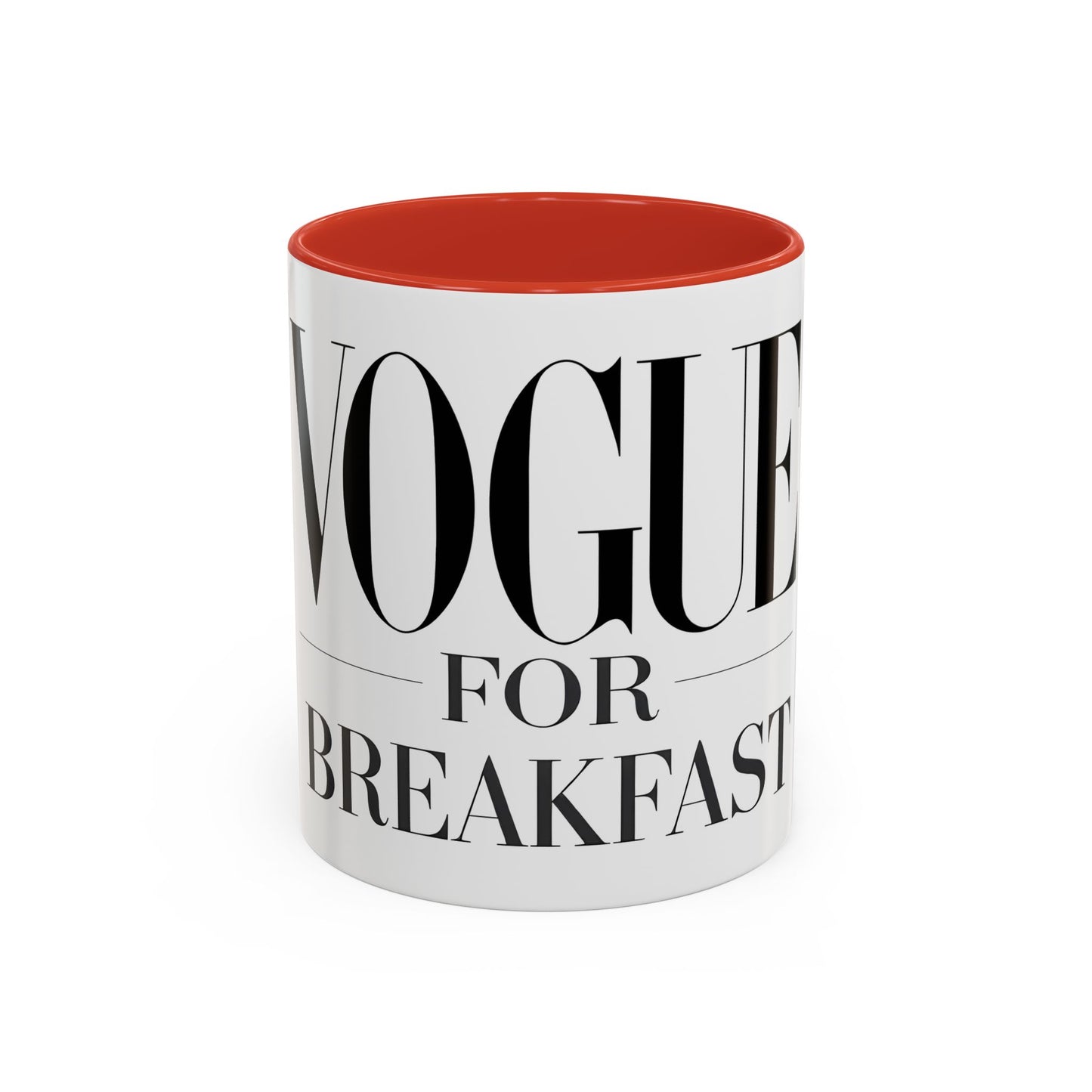 VOGUE For Breakfast Coffee Mug - Stylish Drinkware, Perfect for Breakfast, Gift for Coffee Lovers, Trendy Kitchen Decor