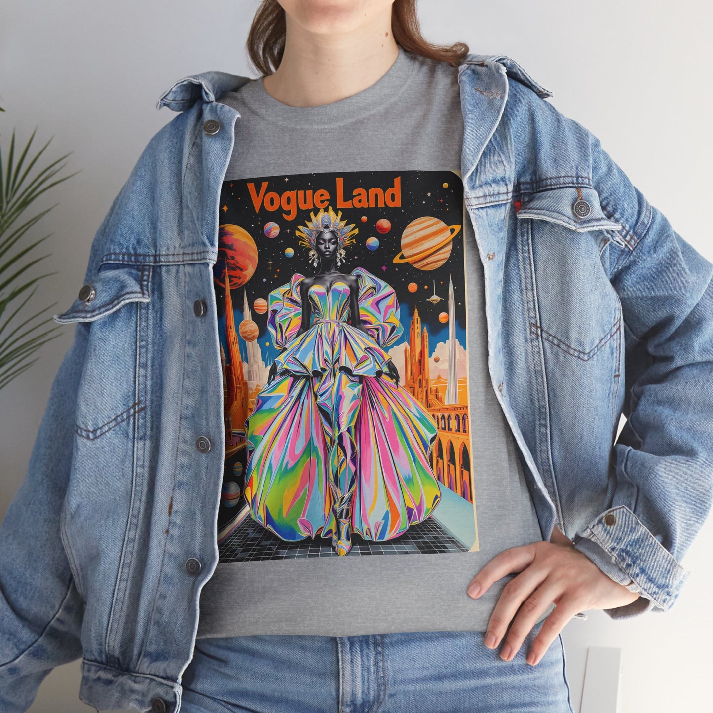 Vogue Land Unisex Heavy Cotton Tee - Colorful Graphic Shirt