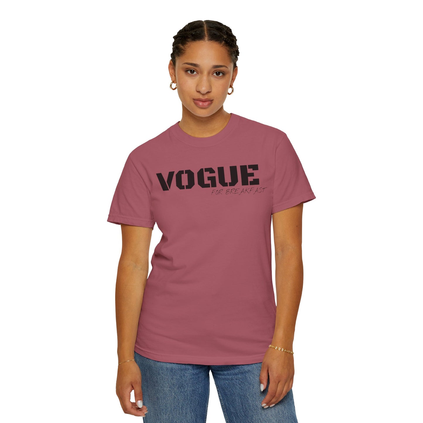 VOGUE For Breakfast Unisex Garment-Dyed T-shirt