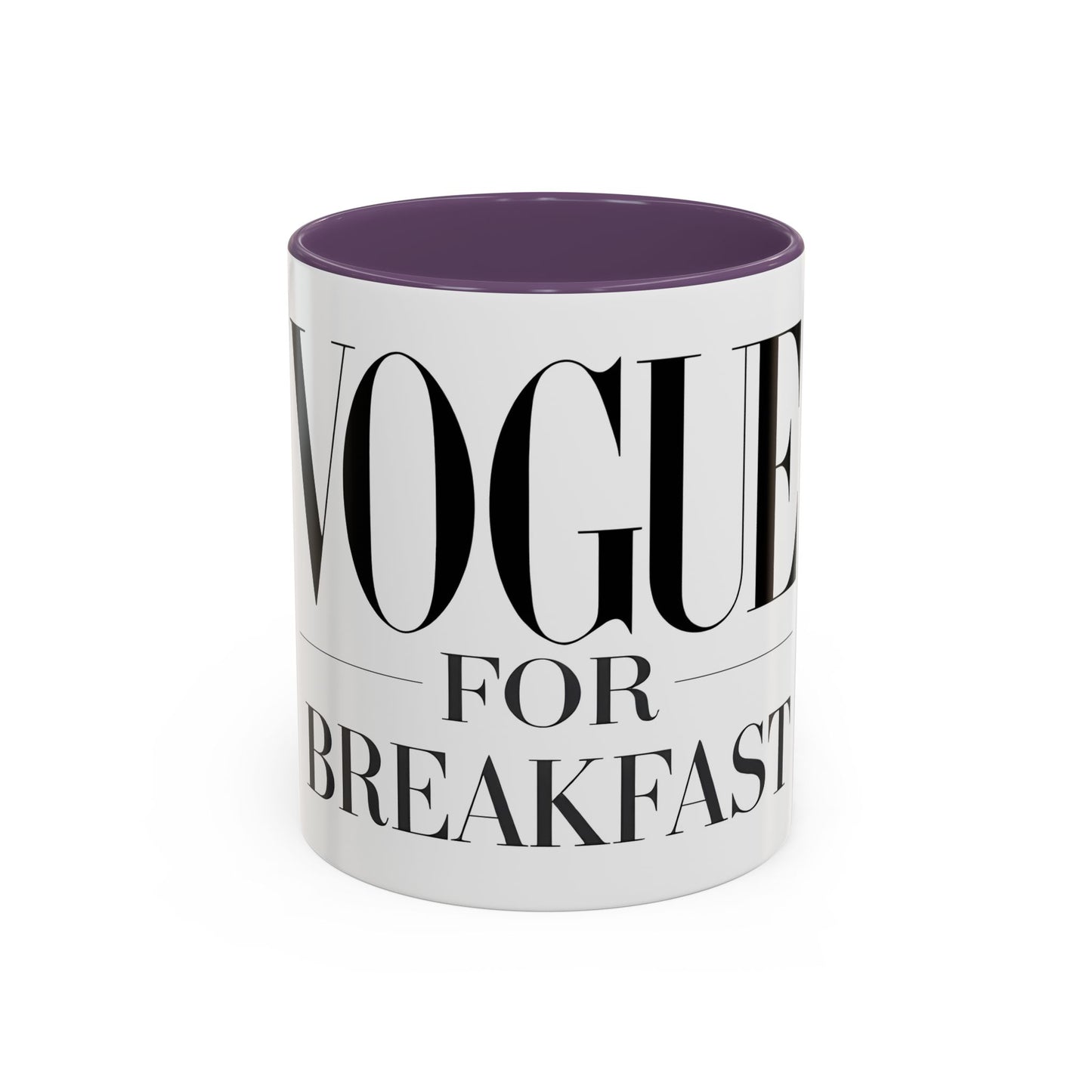 VOGUE For Breakfast Coffee Mug - Stylish Drinkware, Perfect for Breakfast, Gift for Coffee Lovers, Trendy Kitchen Decor