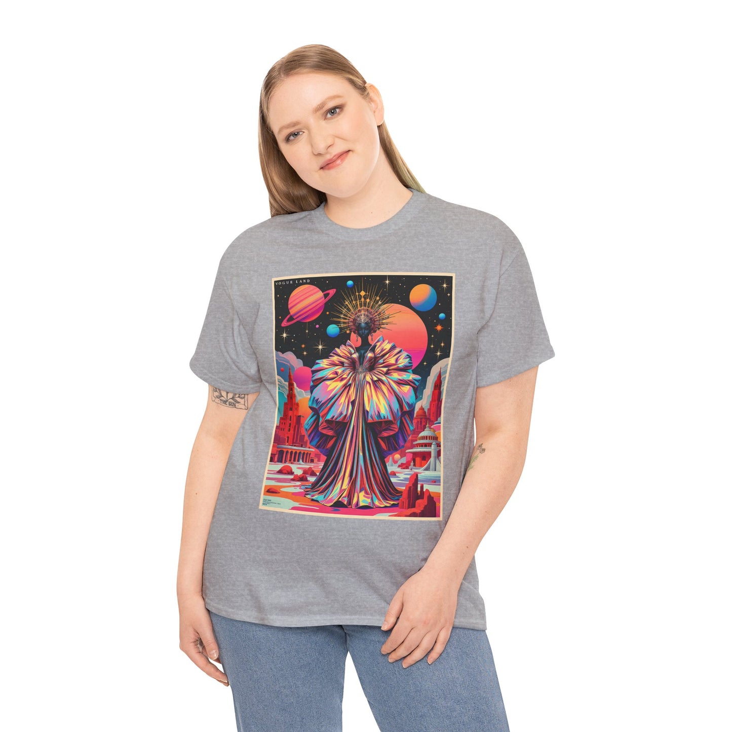 Vogue Land Unisex Heavy Cotton Tee - Colorful Graphic Shirt