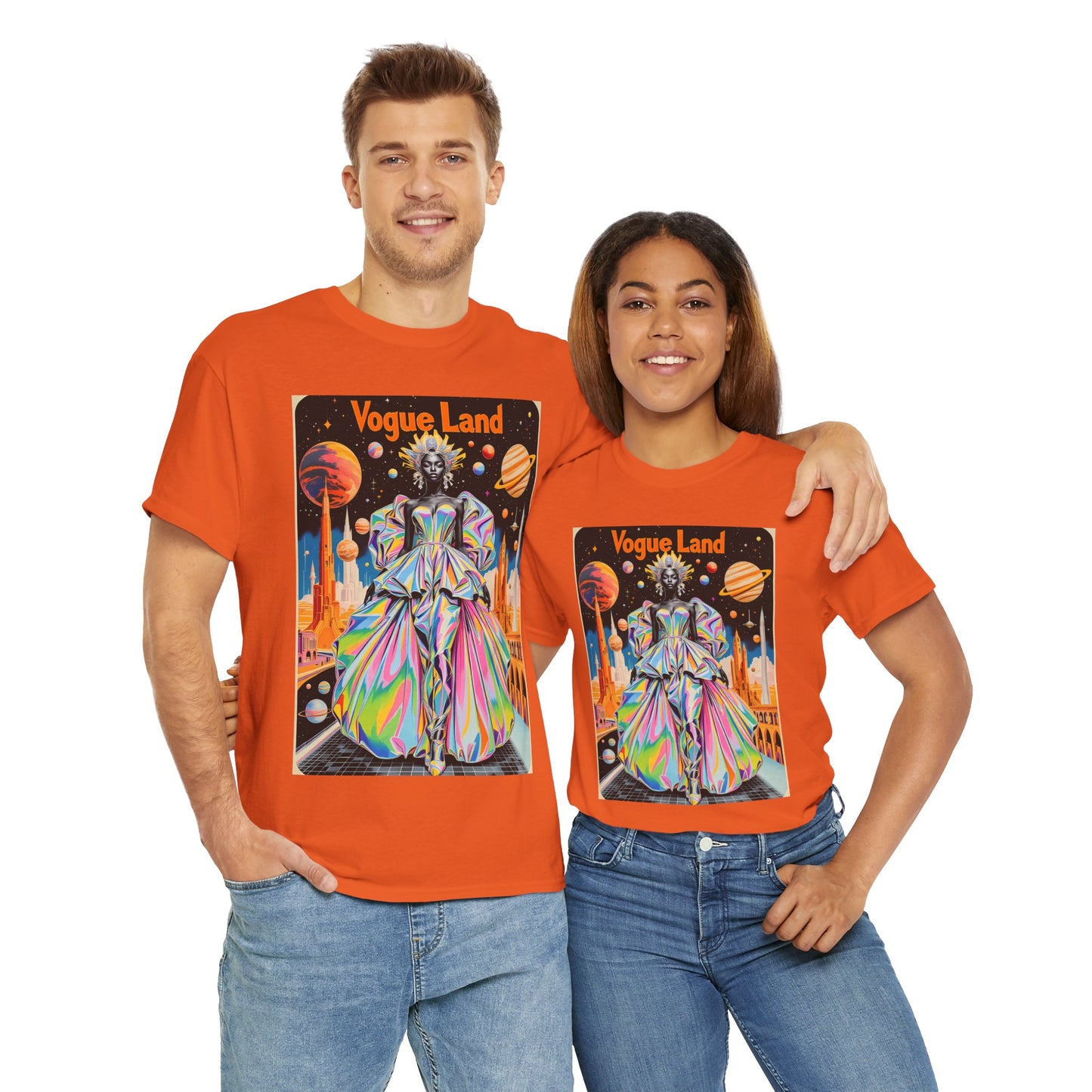 Vogue Land Unisex Heavy Cotton Tee - Colorful Graphic Shirt