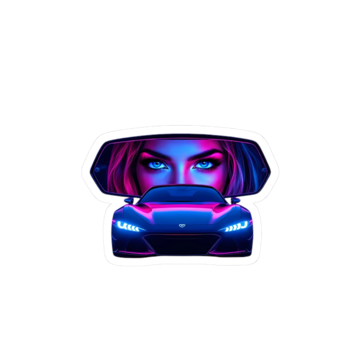 Tunnel Vision Kiss-Cut Stickers, Laptop Decals, Car Accessories, Gift for Car Enthusiasts, Cool Aesthetic Decor