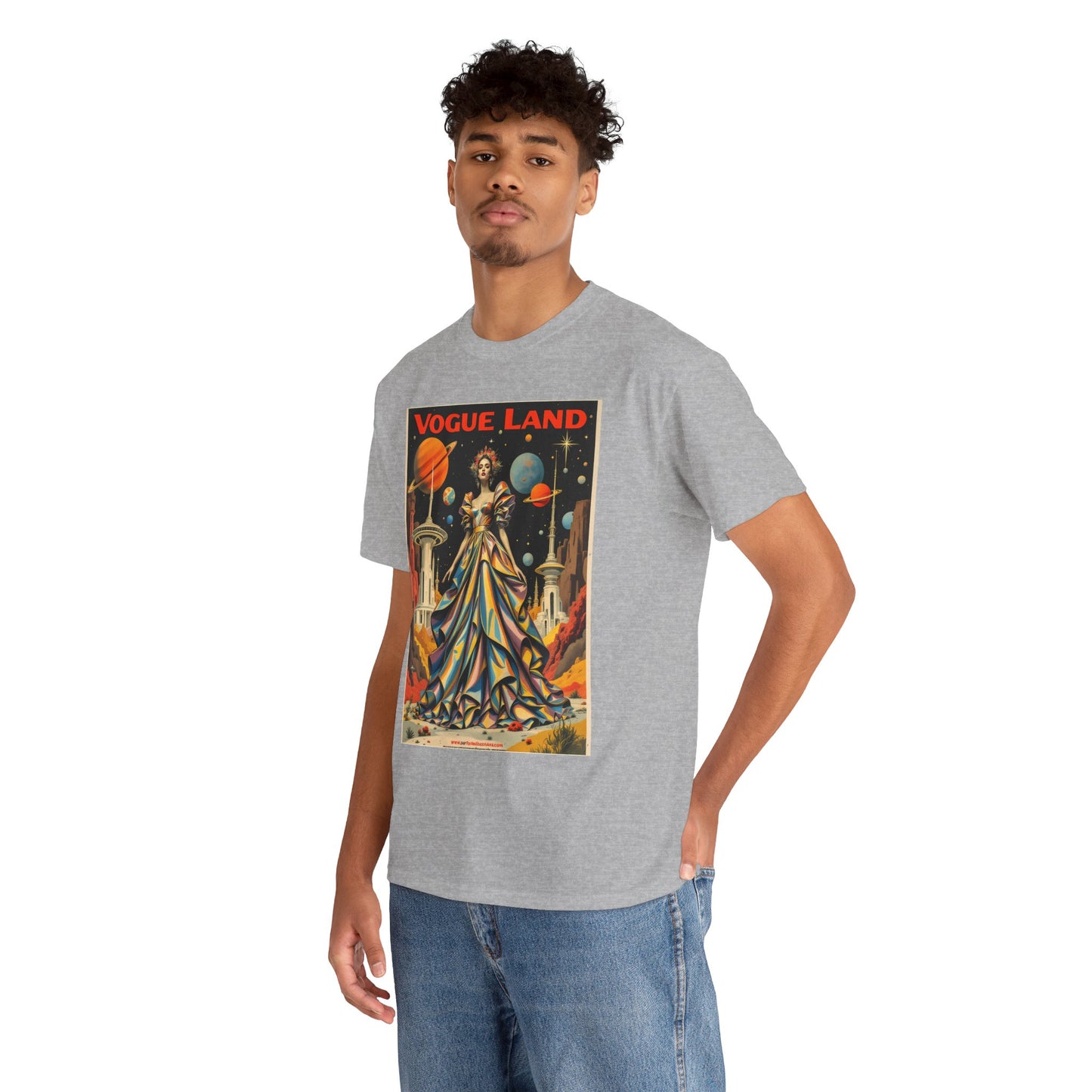 Vogue Land Unisex Heavy Cotton Tee - Colorful Graphic Shirt