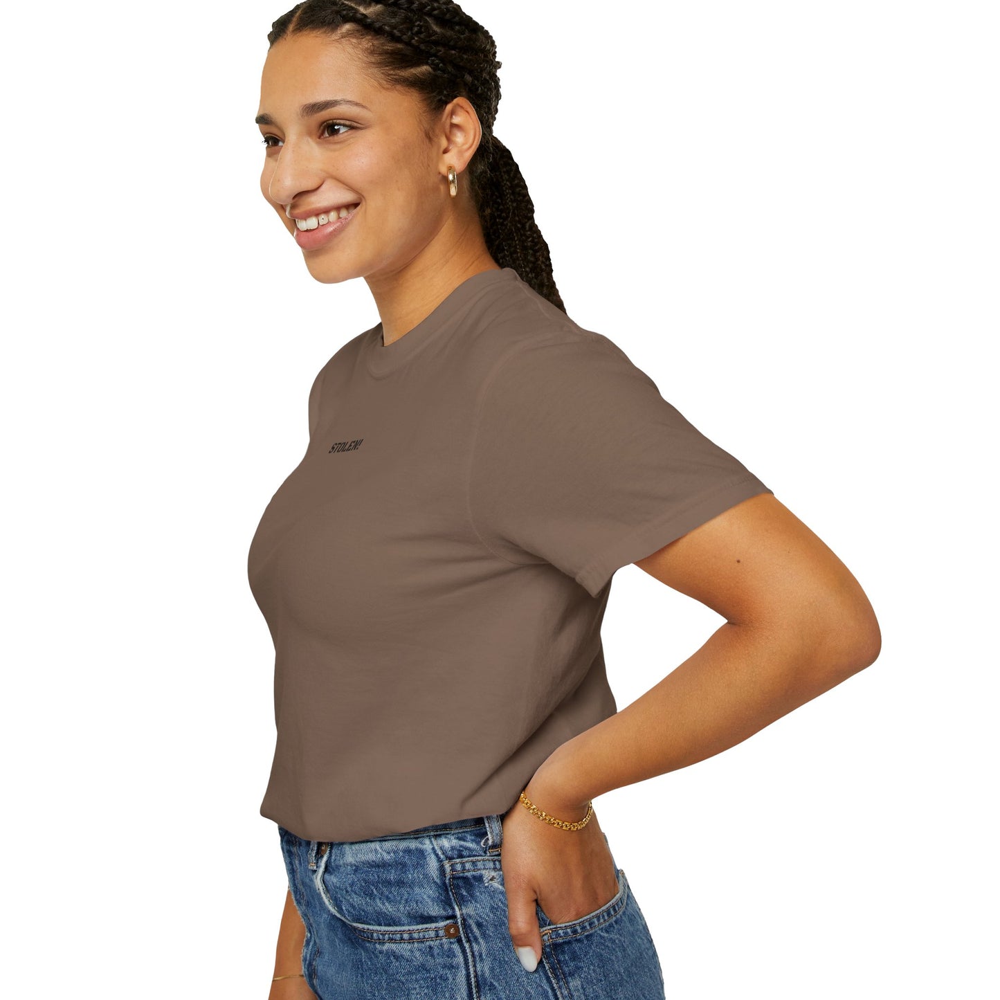 STOLEN! Unisex Garment-Dyed T-shirt with mini text