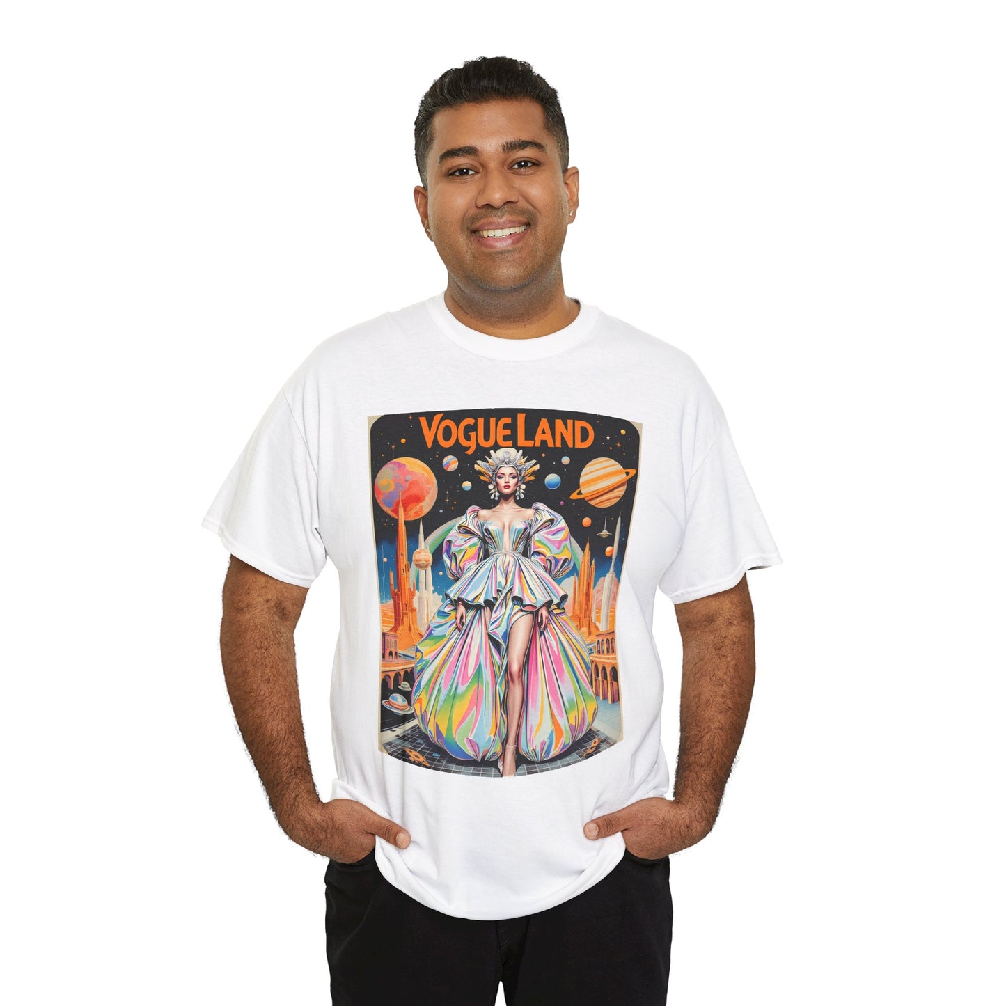 Vogue Land Unisex Heavy Cotton Tee - Colorful Graphic Shirt