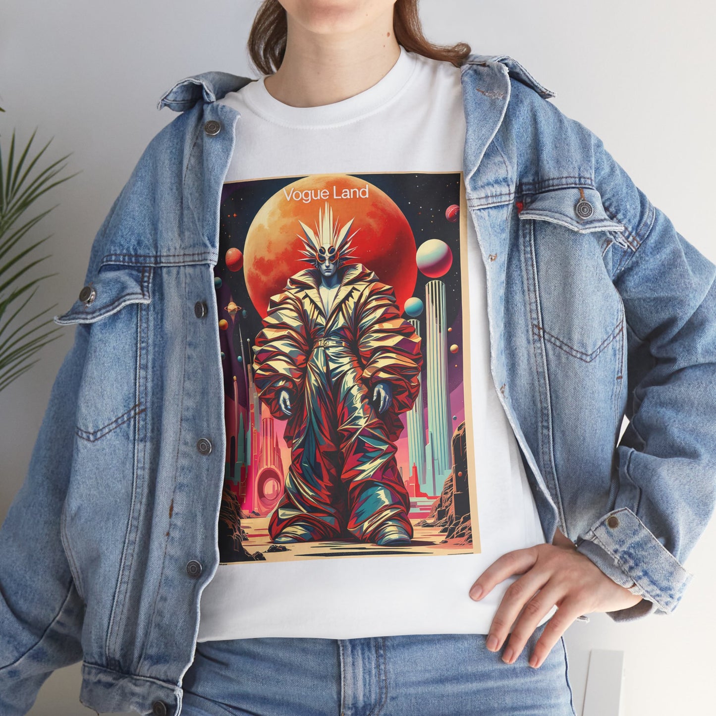 Vogue Land Unisex Heavy Cotton Tee - Colorful Graphic Shirt