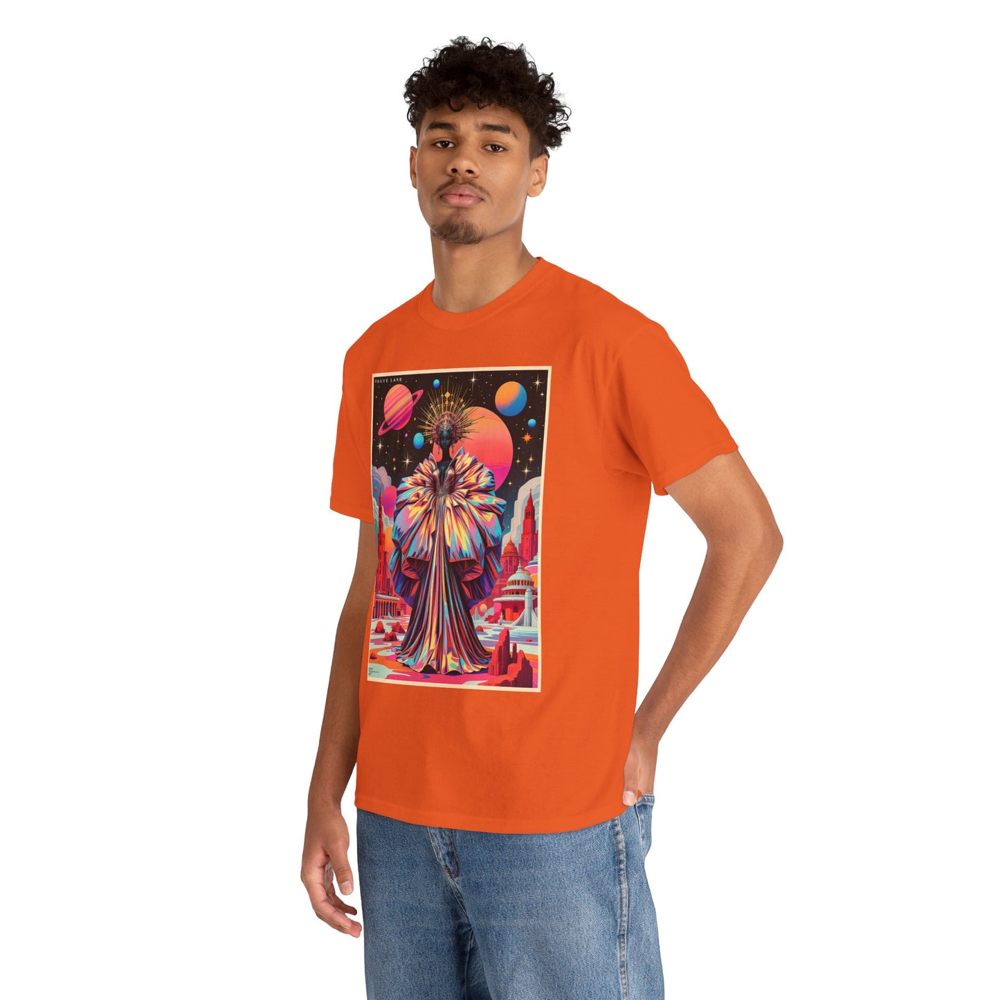 Vogue Land Unisex Heavy Cotton Tee - Colorful Graphic Shirt