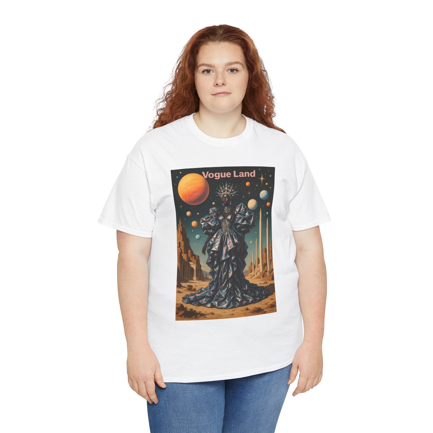 Vogue Land Unisex Heavy Cotton Tee - Colorful Graphic Shirt